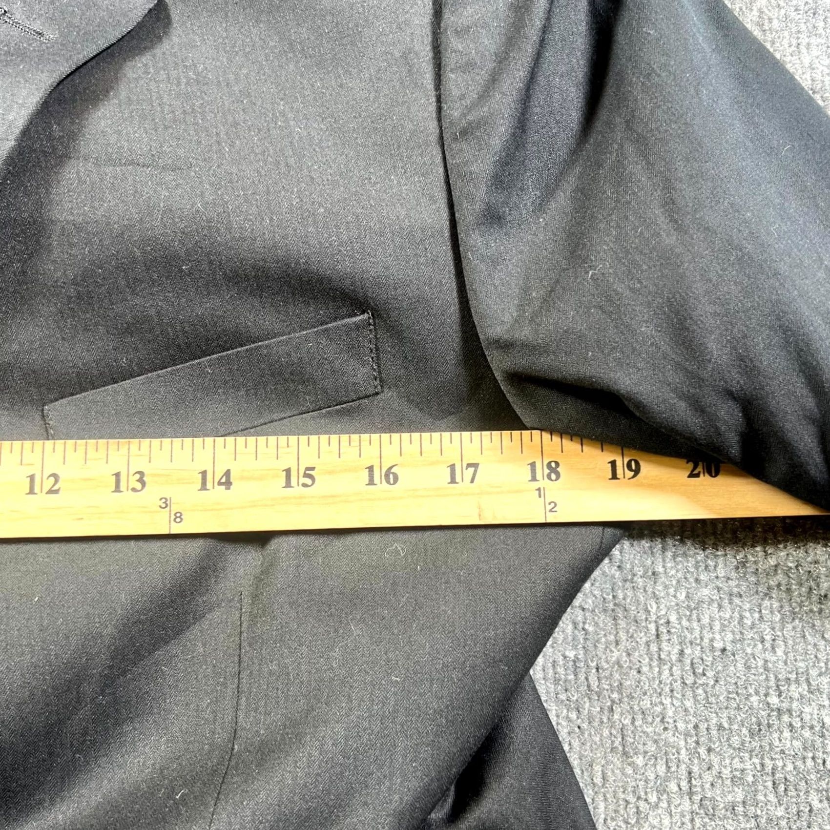 Vintage Ivy Crew Blazer Mens 40R Black Notch Lapel Single Breasted Jacket Formal Blazer Size 40R - 4 Thumbnail