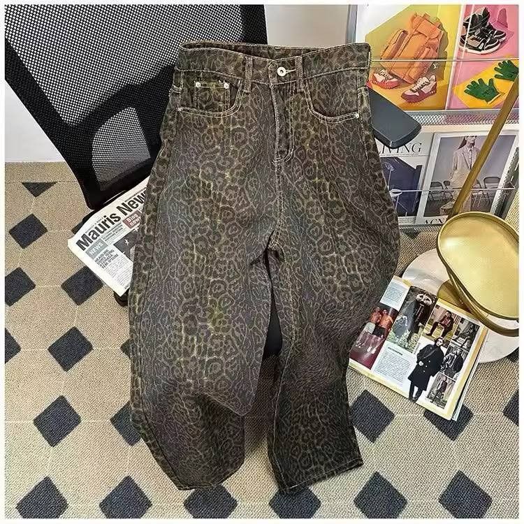 Japanese Brand × Vintage Stylish leopard denim Size US 36 / EU 52 - 2 Thumbnail