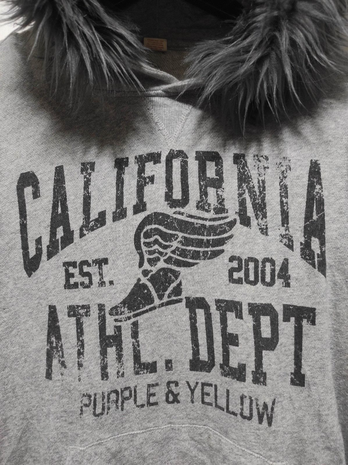 Vintage Purple Yellow California fur hoodie Size US M / EU 48-50 / 2 - 4 Thumbnail