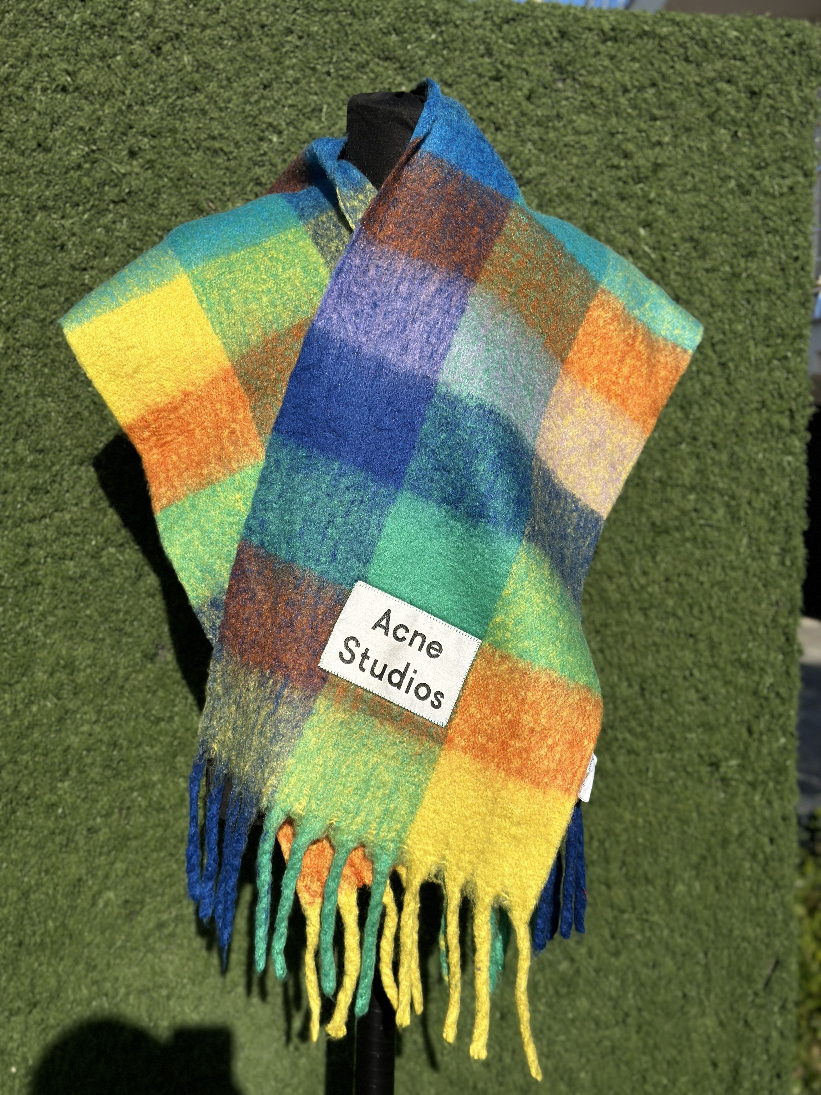 Acne Studios Acne Studios Multicolor Checked Scarf Fringe Unisex Italy Size ONE SIZE - 1 Thumbnail