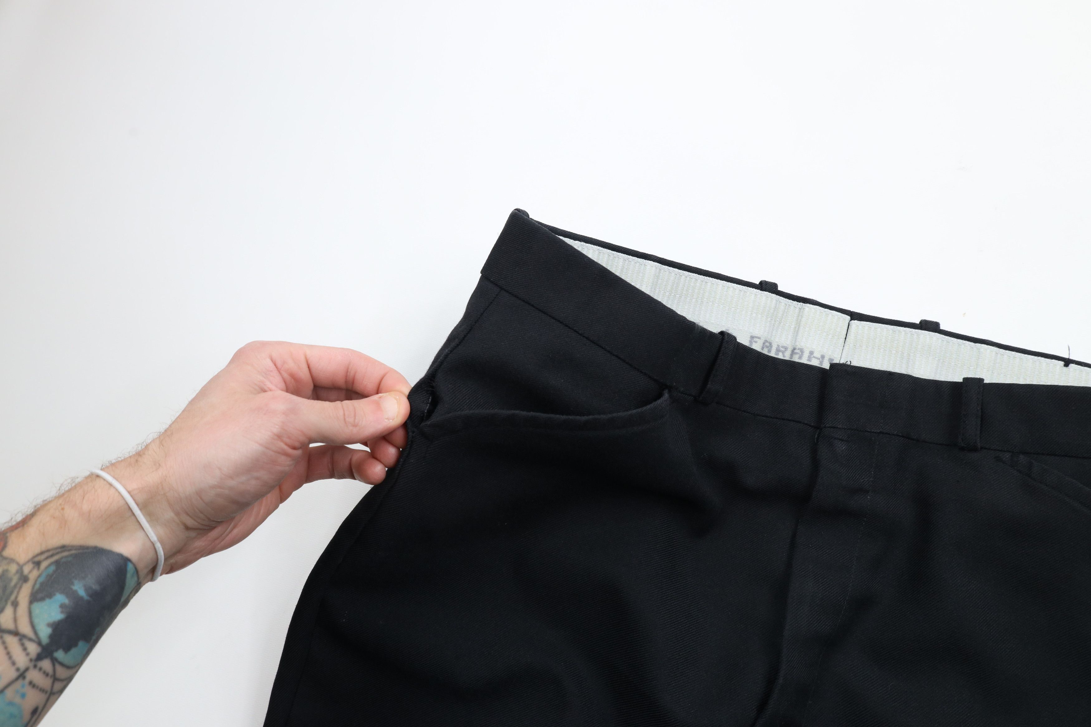 Vintage Vintage 70s Streetwear Bell Bottoms Chino Pants Black USA Size US 36 / EU 52 - 9 Thumbnail