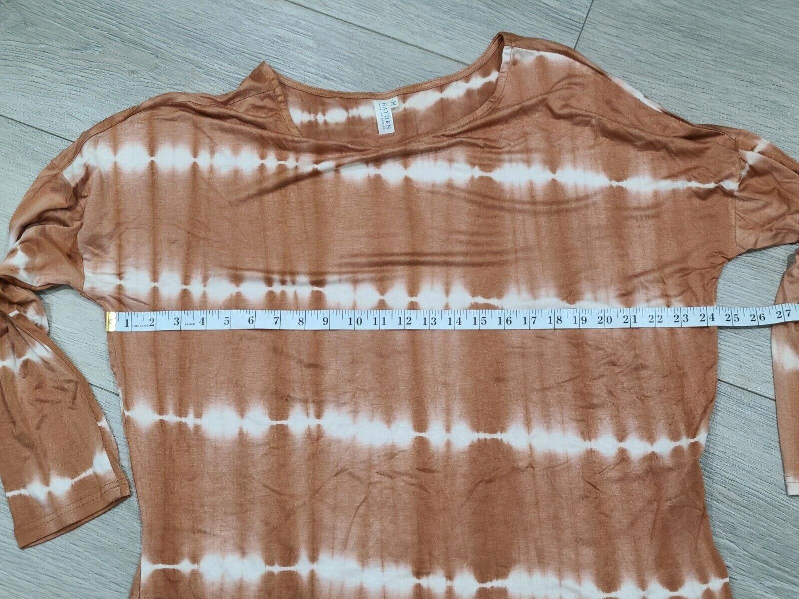 Hyden Yoo hayden los angeles blouse Large Tan Orange Tie Dye Long Sl Size L / US 10 / IT 46 - 3 Thumbnail