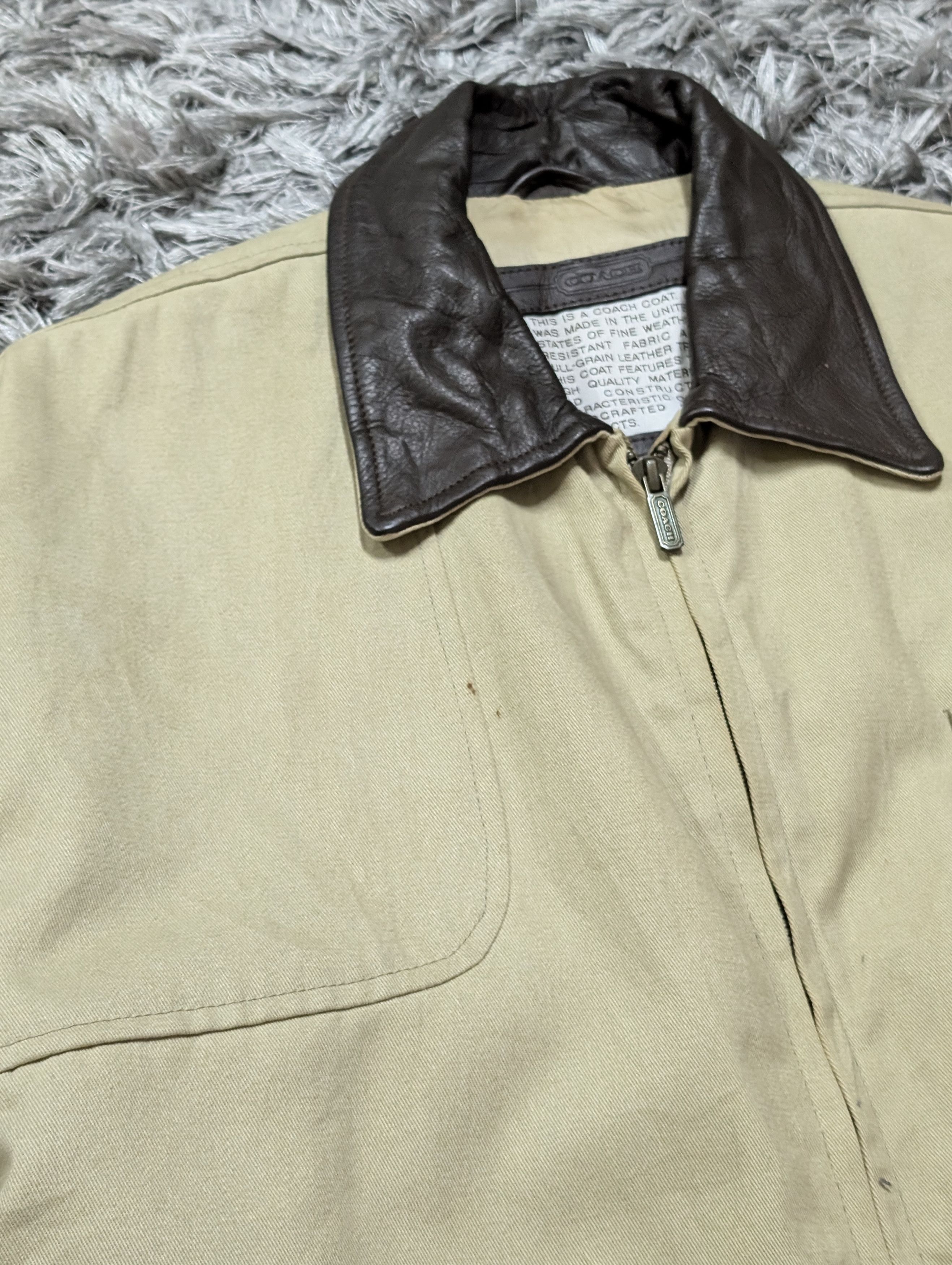 Coach Vintage Made In USA Coach Trim Leather Plain Zipper Jacket Size US S / EU 44-46 / 1 - 8 Thumbnail