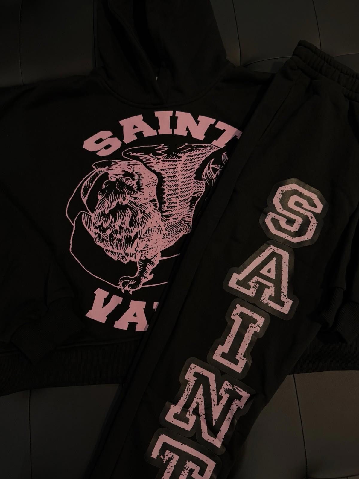 Saint Vanity Size S - Saint Vanity Varsity Sweatpants Black Pink NEW 2025 Size US 30 / EU 46 - 10 Thumbnail