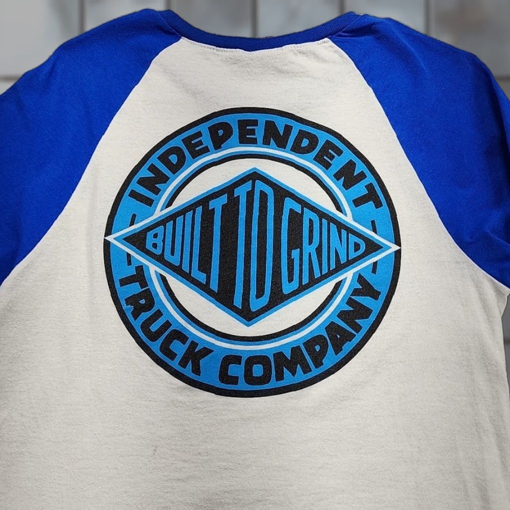 Vintage Independent Shirt Adult Small White Raglan Built To Grind Logo Graphic Tee Skate Mens Size US S / EU 44-46 / 1 - 1 Thumbnail