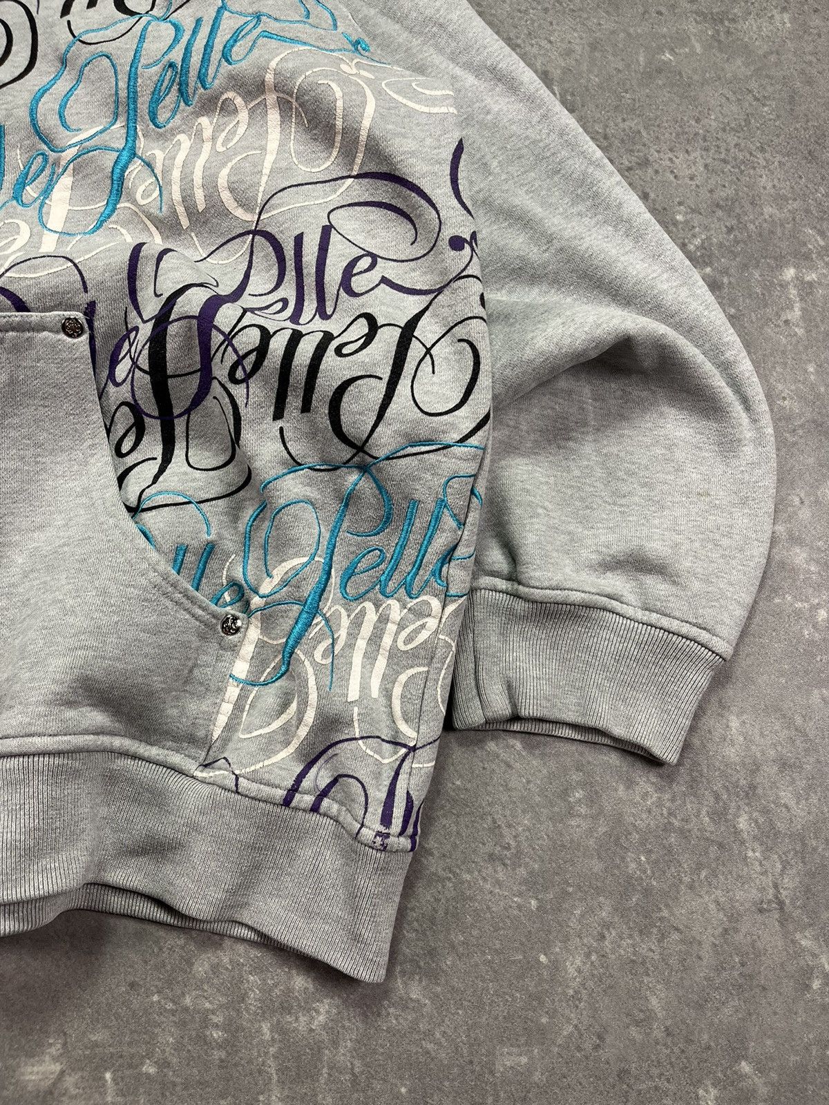 Pelle Pelle Pelle Pelle Multilogo Printed Studded Baggy Zip Hoodie XL Size US XL / EU 56 / 4 - 5 Thumbnail