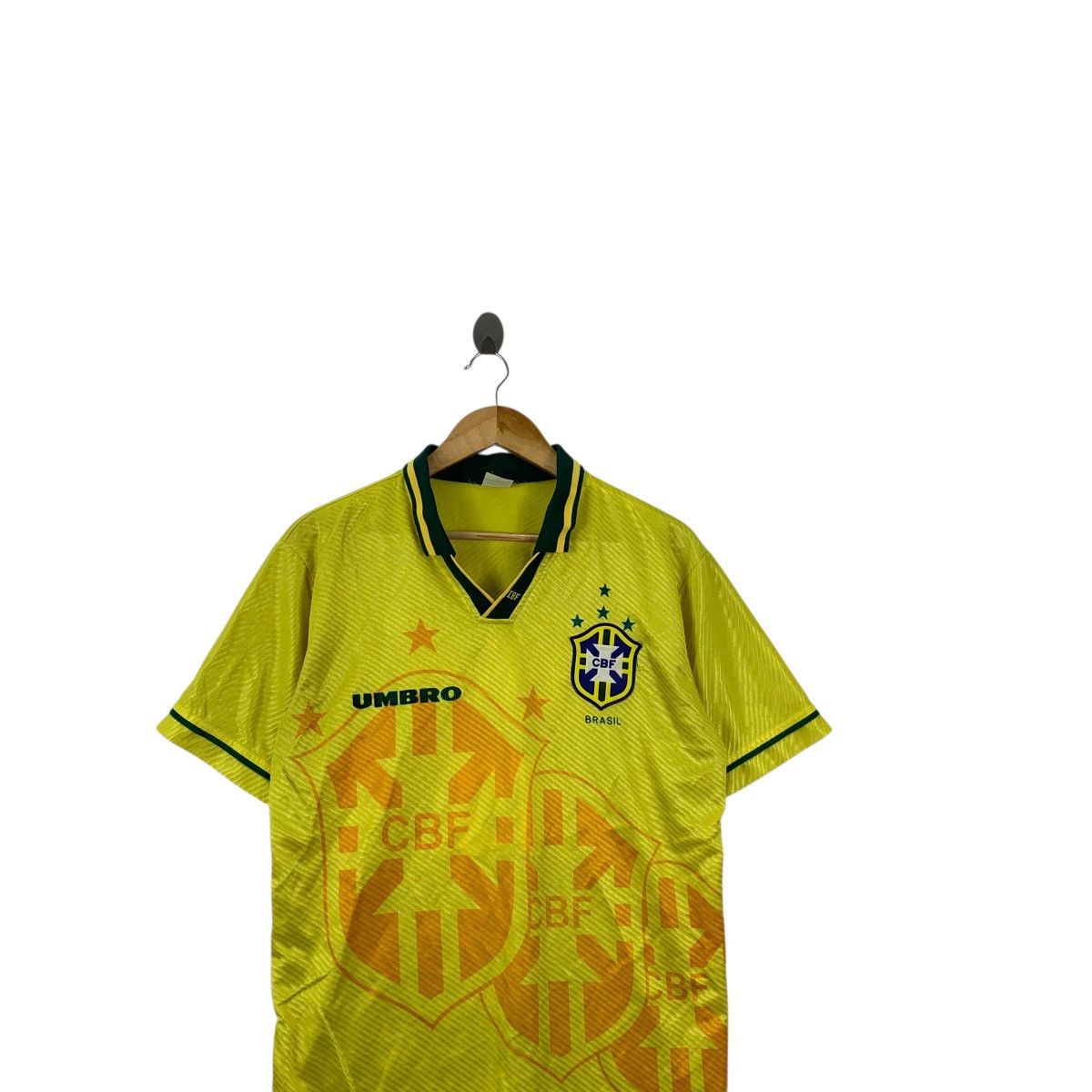 Umbro Vintage 1994 UMBRO BRAZIL FOOTBALL USA World Cup Jersey Tee Size US M / EU 48-50 / 2 - 2 Thumbnail