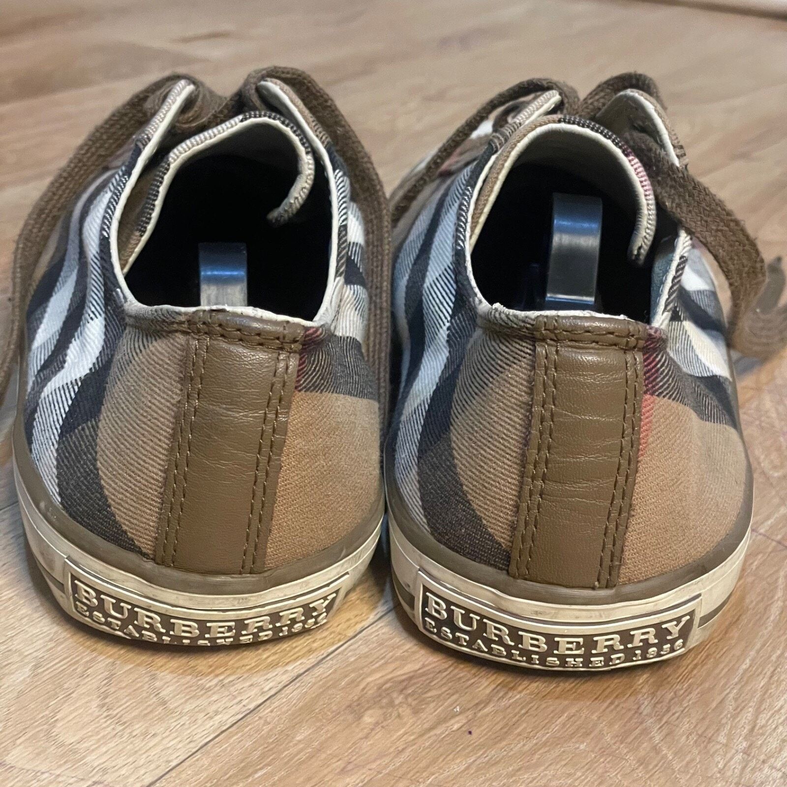 Burberry BURBERRY SHOES SNEAKERS MEN'S Nova check lace up Canvas Size US 11 / EU 44 - 6 Thumbnail