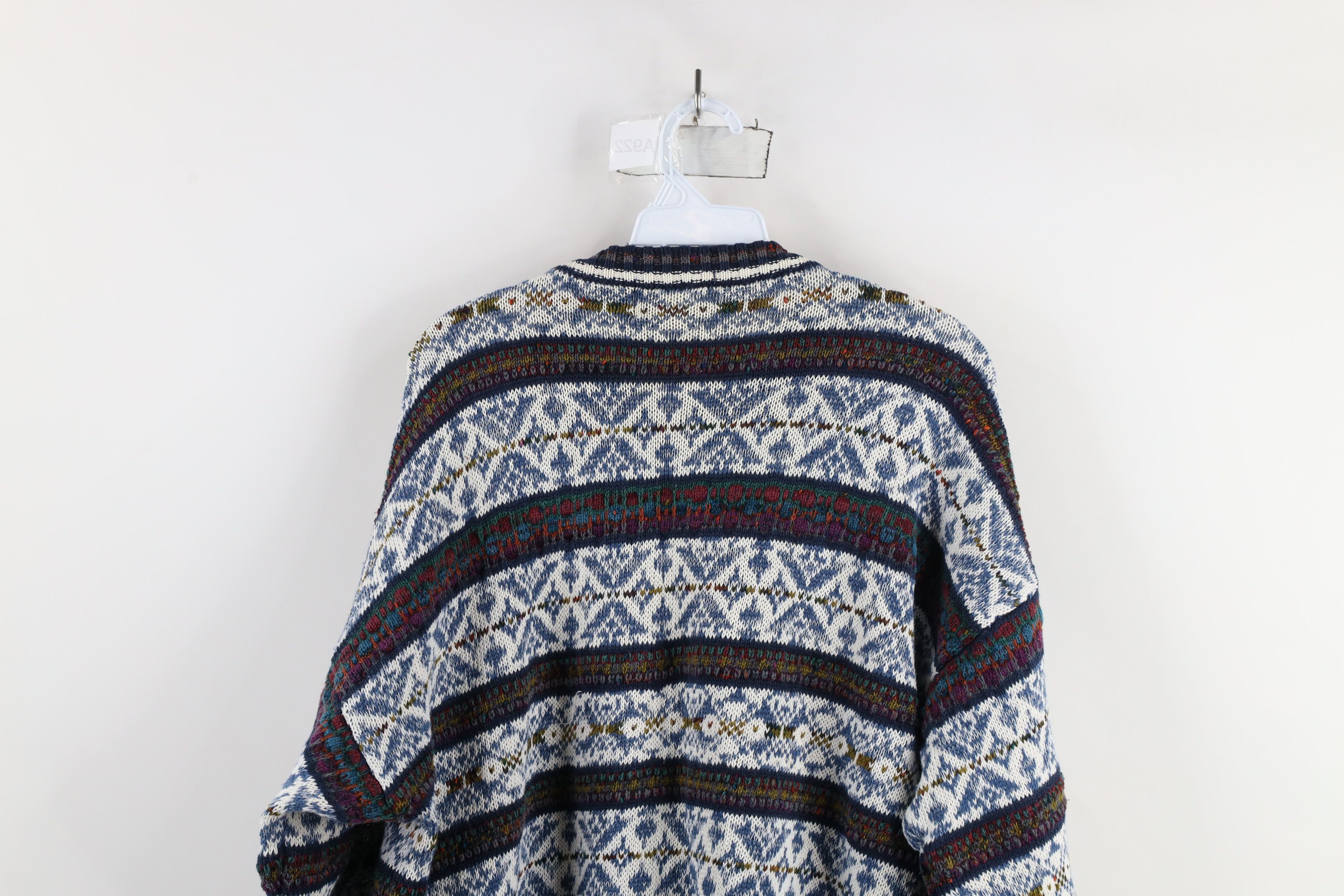 Vintage Vintage 90s Coogi Style Rainbow Fair Isle Knit Sweater Size US L / EU 52-54 / 3 - 9 Thumbnail