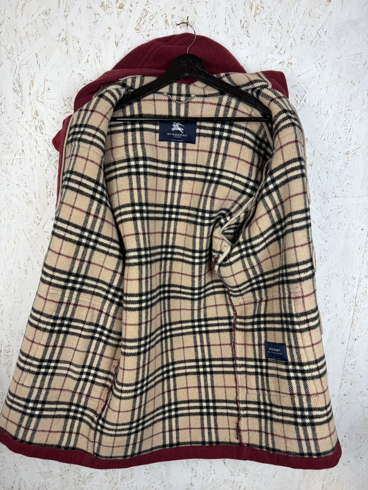 Burberry Vintage Burberry Gloverall Wool Duffle Coat Nova Check Red Size XL / US 12-14 / IT 48-50 - 9 Thumbnail