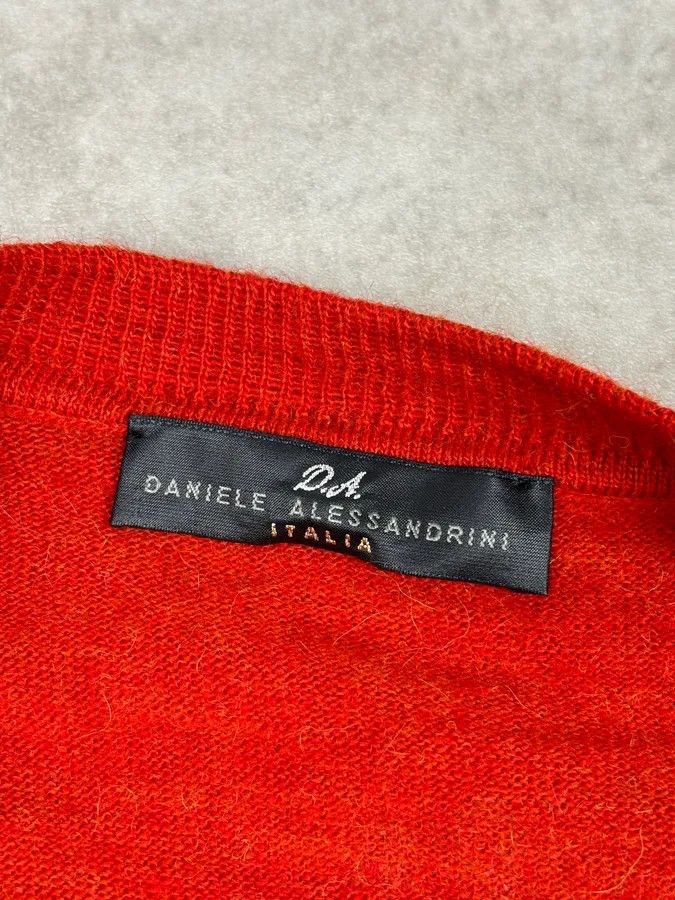 Daniele Alessandrini Daniele Alessandrini Orange Minimalist Cardigan Sweater Size US M / EU 48-50 / 2 - 9 Thumbnail
