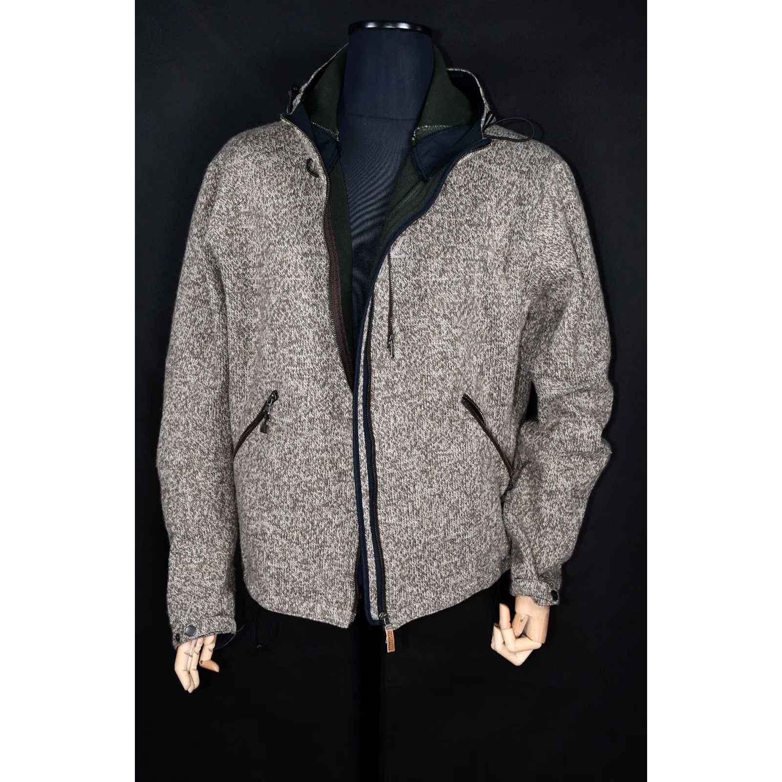 Vintage 66 North Vindur Jacket Mens XL Hooded Lined Wool Knit 41% Acrylic 33% Polyester 17% Wool Brown Winter Logo Shirt Coat Size US XL / EU 56 / 4 - 6 Thumbnail