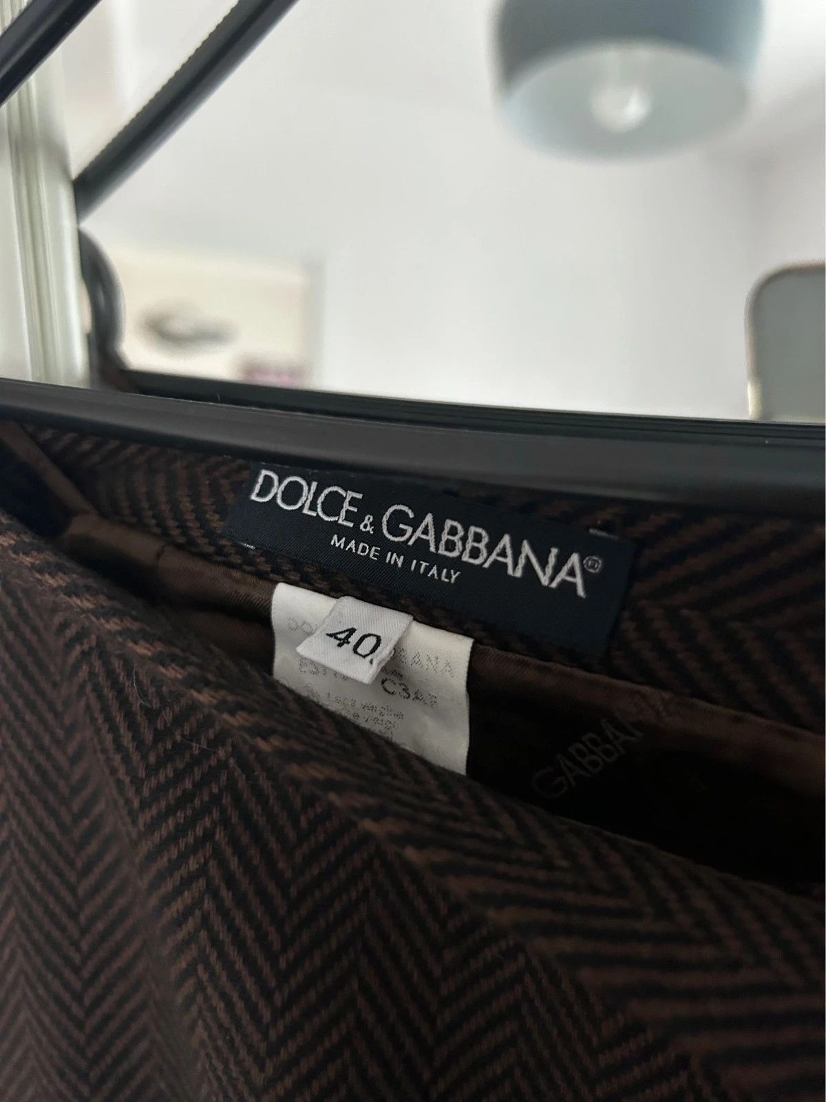 Dolce & Gabbana Dolce & Gabbana Brown Tweed Midi Skirt Size 27" / US 4 / IT 40 - 3 Thumbnail