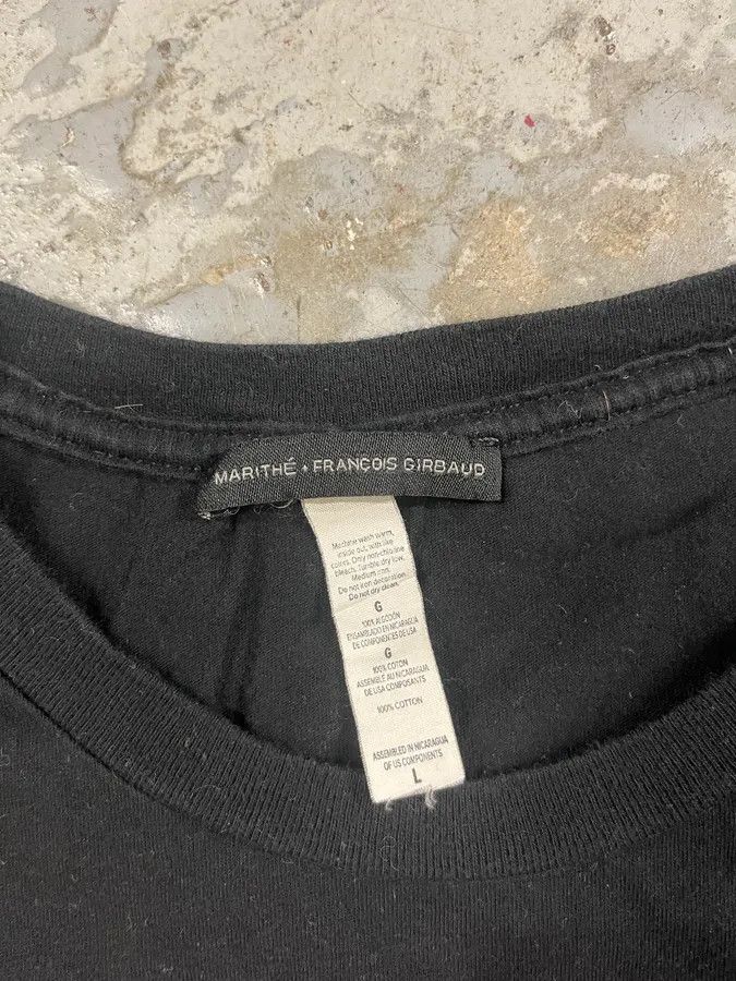 Marithe + Francois Girbaud 2000s Marithé + François Girbaud Black Hippocamp Tee-Shirt Size US M / EU 48-50 / 2 - 8 Thumbnail