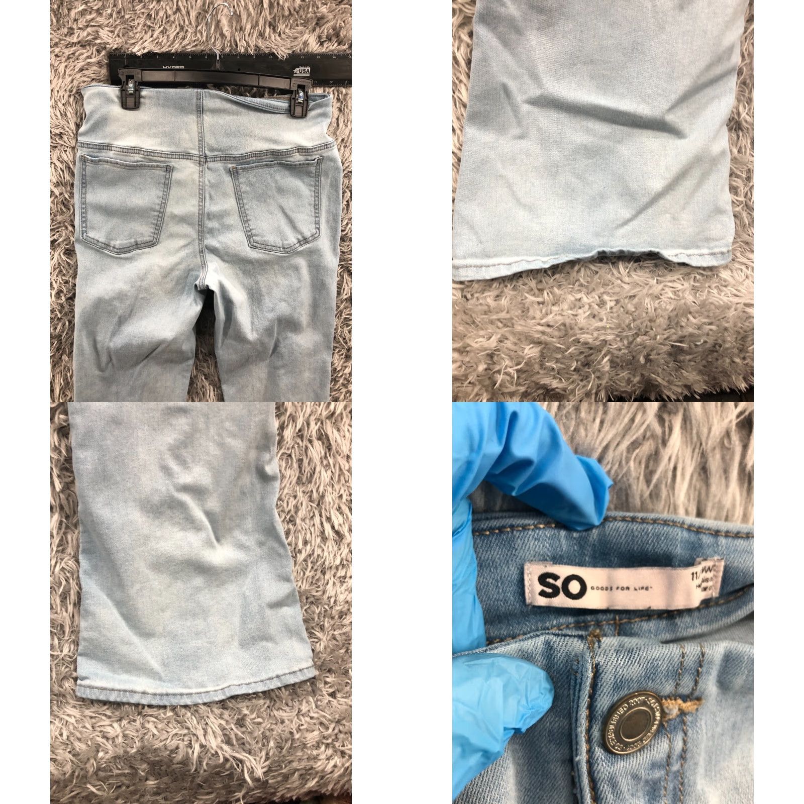 Vintage SO High Rise Flare Jeans Womens Size 11 Medium Wash Blue SO Jeans Vintage? No Size 32" / US 10 / IT 46 - 8 Thumbnail