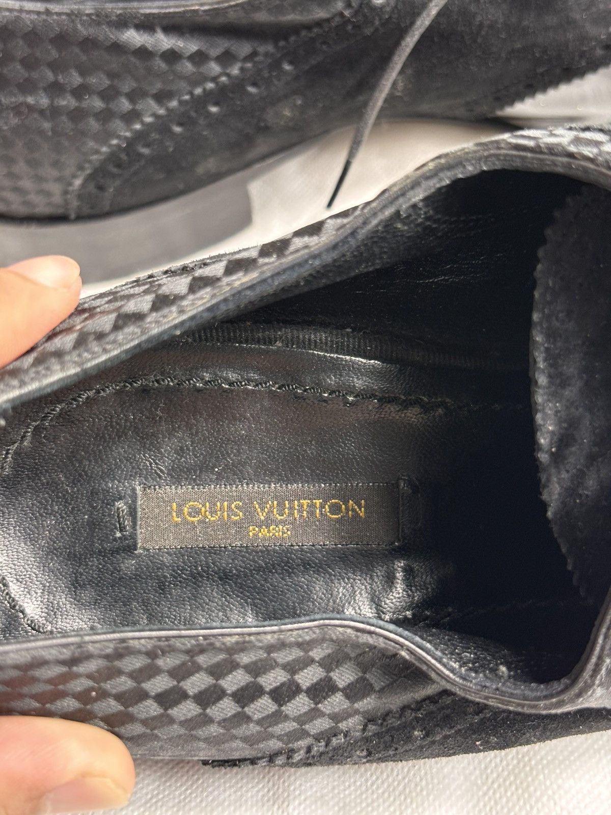 Louis Vuitton Louis Vuitton Damier Satin Patent & Suede Mens Shoes Size US 8 / EU 41 - 6 Thumbnail