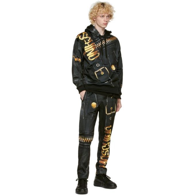 Moschino o1y0225 Logo Hoodie in Black/Gold Size US S / EU 44-46 / 1 - 4 Thumbnail