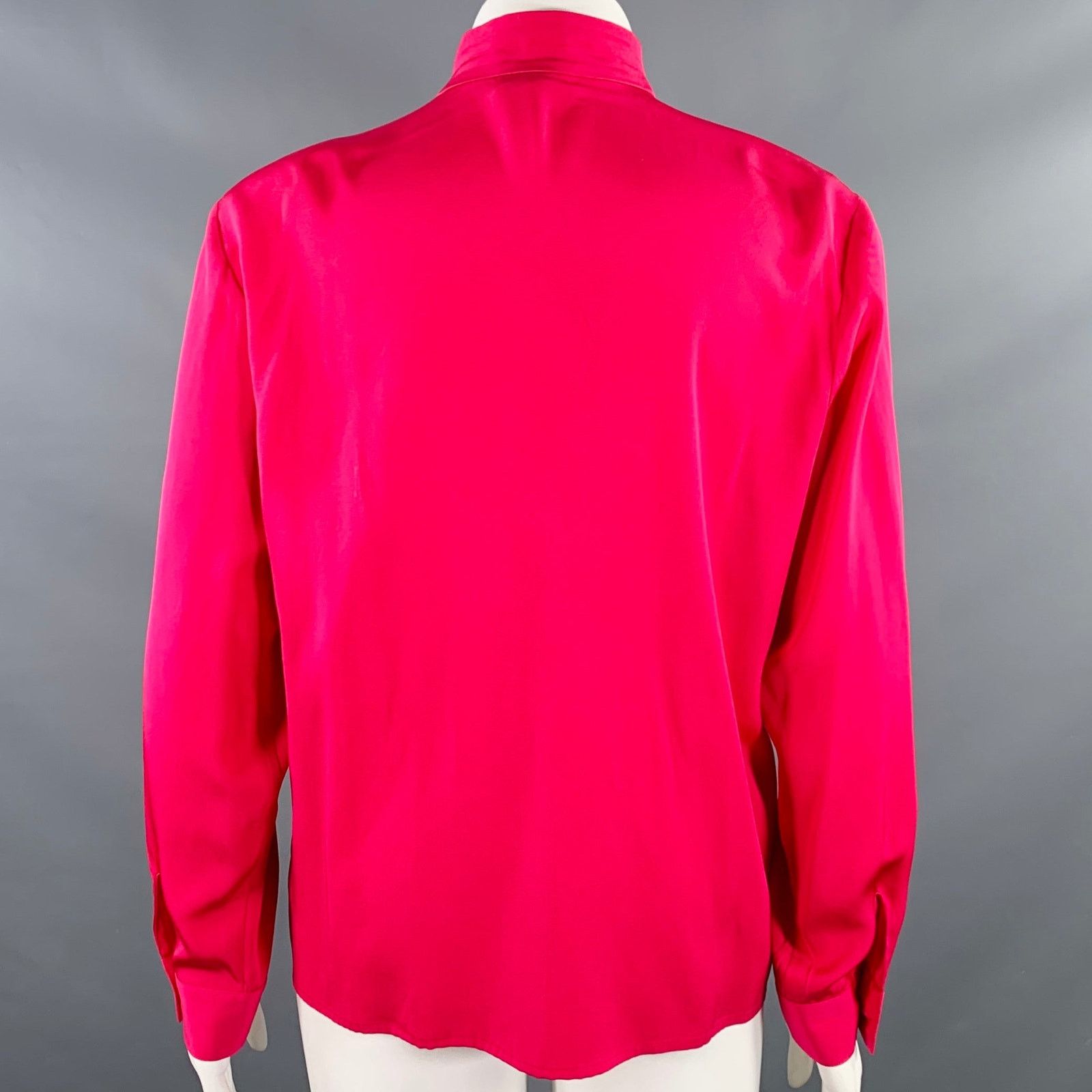 Dior CHRISTIAN DIOR Size 14 Pink Fuchsia Silk Padded Dress Top Size XL / US 12-14 / IT 48-50 - 3 Thumbnail