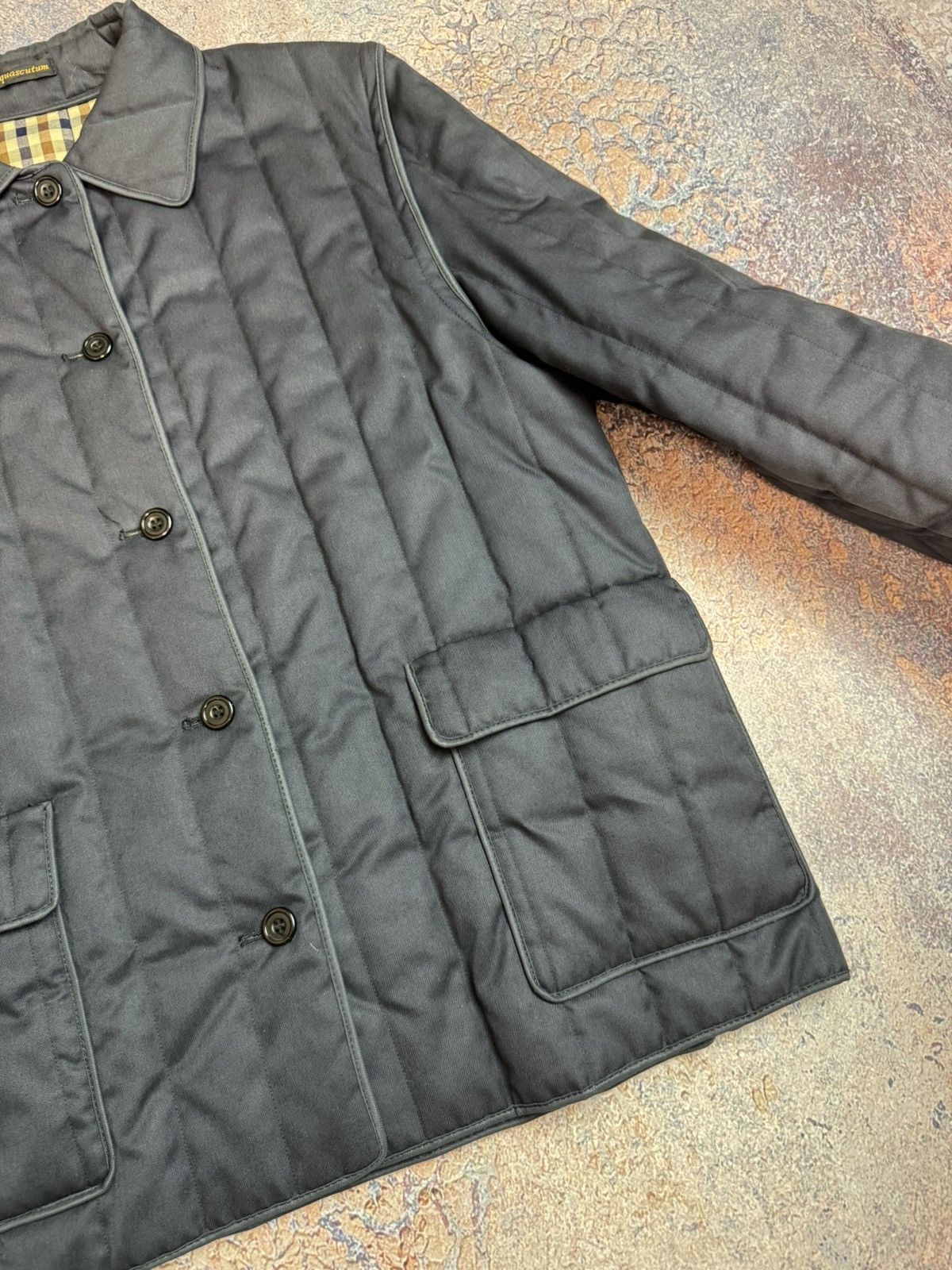 Aquascutum Vintage Aquascutum Checked Pattern Heavy Coat Vest Size L / US 10 / IT 46 - 7 Thumbnail
