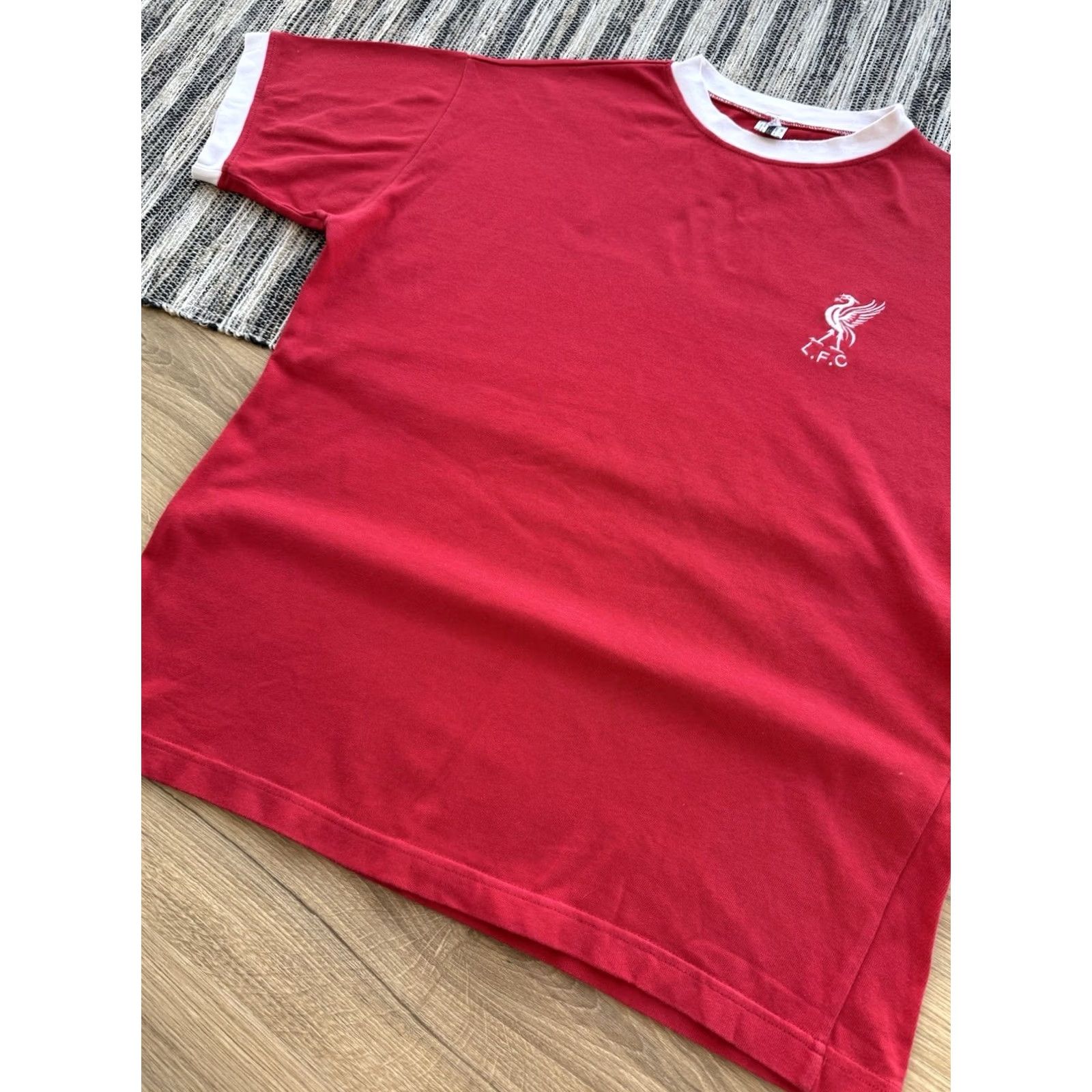 Vintage LIVERPOOL VINTAGE 80s COTTON FOOTBALL T-SHIRT SOOCER JERSEY RED MANCHESTER? Size US M / EU 48-50 / 2 - 6 Thumbnail