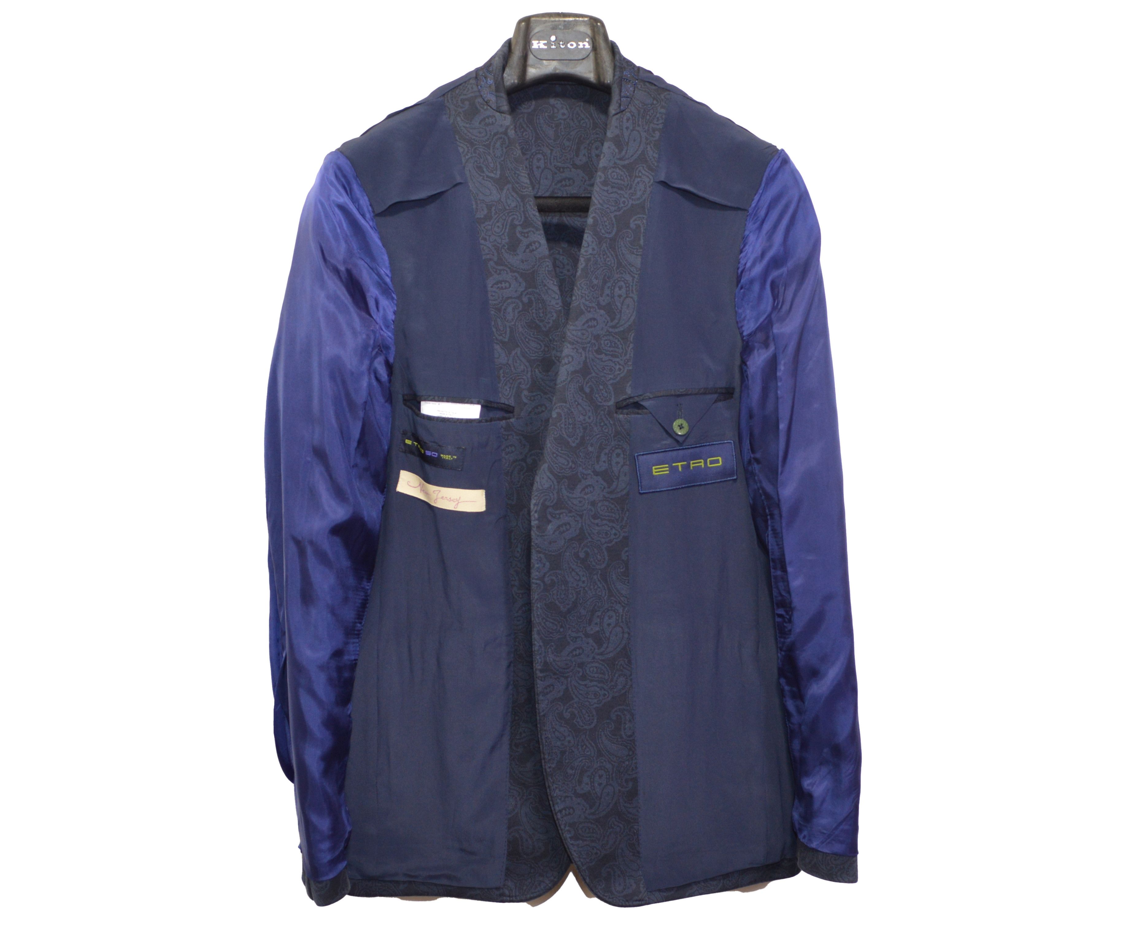 Etro Men's ETRO New Jersey Blazer 40US/UK 50IT Blue Cotton Size 40R - 9 Thumbnail