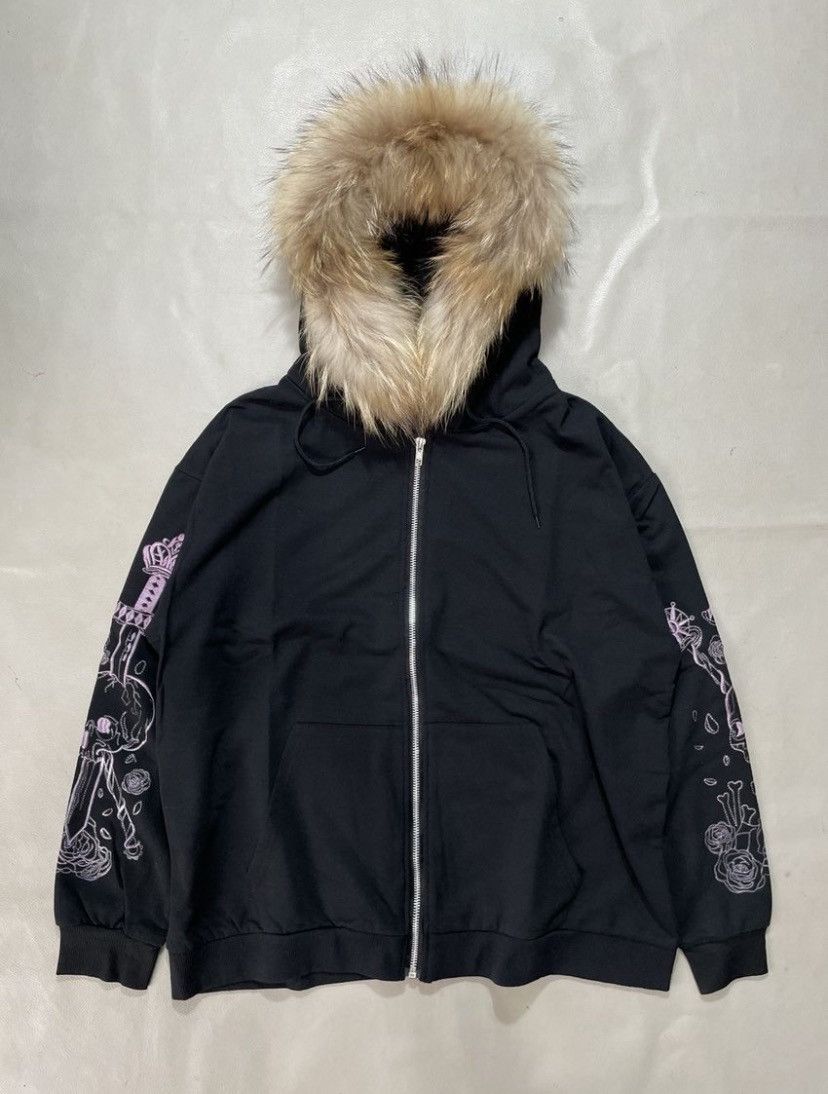 Japanese Brand Gothic Skull LGB If Six Was Nine Style Faux FurHoodie Jacket Size US M / EU 48-50 / 2 - 2 Thumbnail