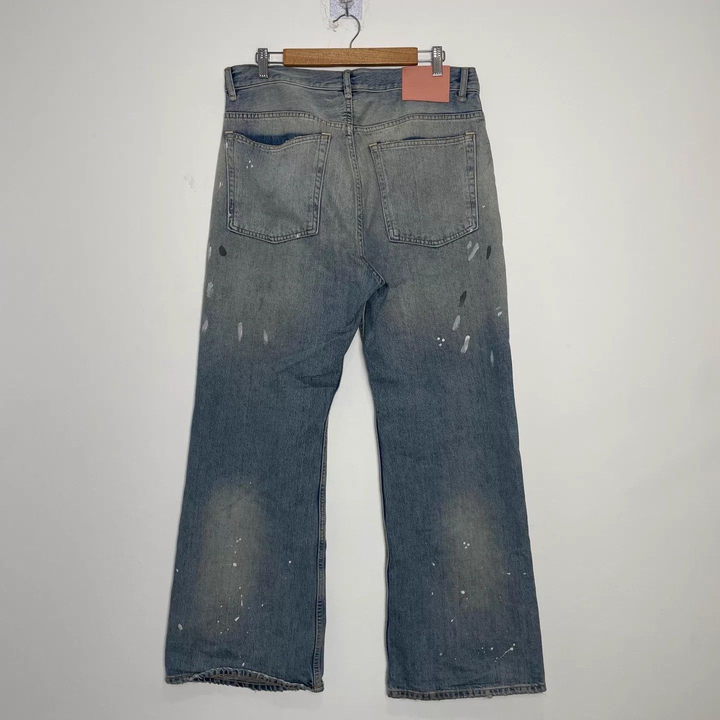 Acne Studios Acne Studios 25SS 2021M Blue Wash Splash Ink Jeans 33 Size US 33 - 2 Thumbnail