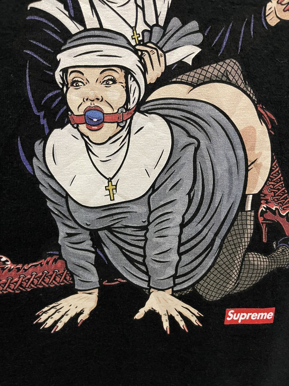 Supreme Supreme Nuns Tee Black FW22🔥🔥🔥 Size US L / EU 52-54 / 3 - 7 Thumbnail