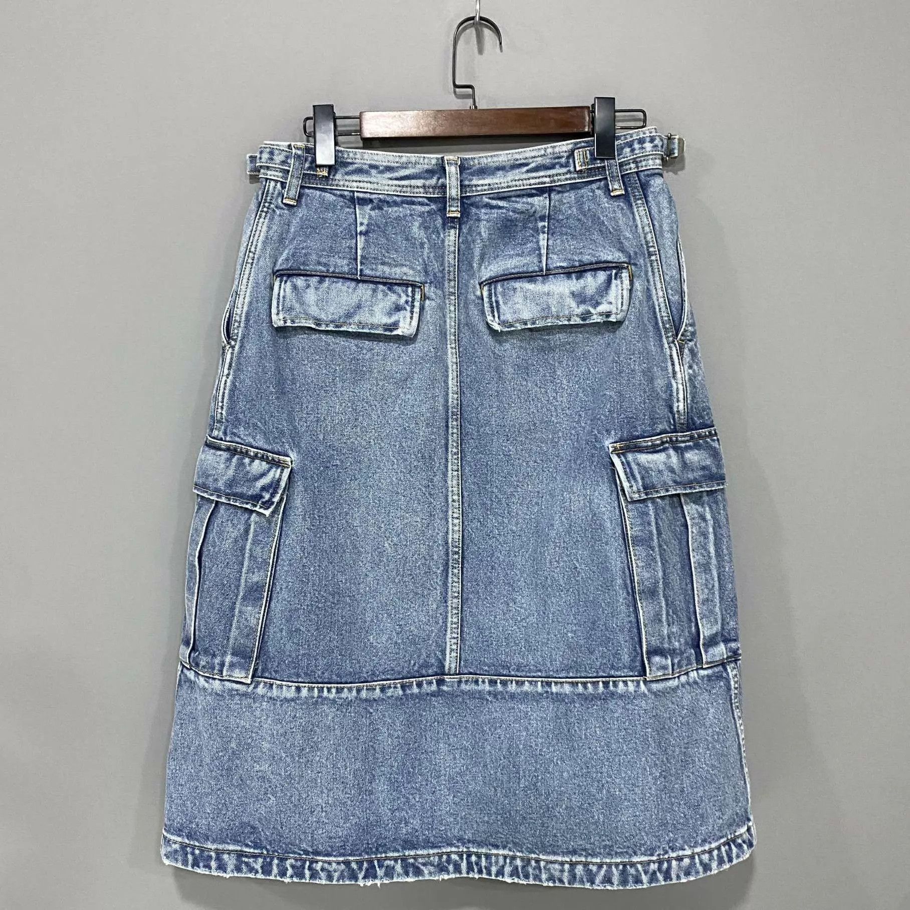 Balenciaga Balenciaga Utility Denim Midi Skirt Women's 34 Size 24" / US 00 / IT 34 - 3 Thumbnail