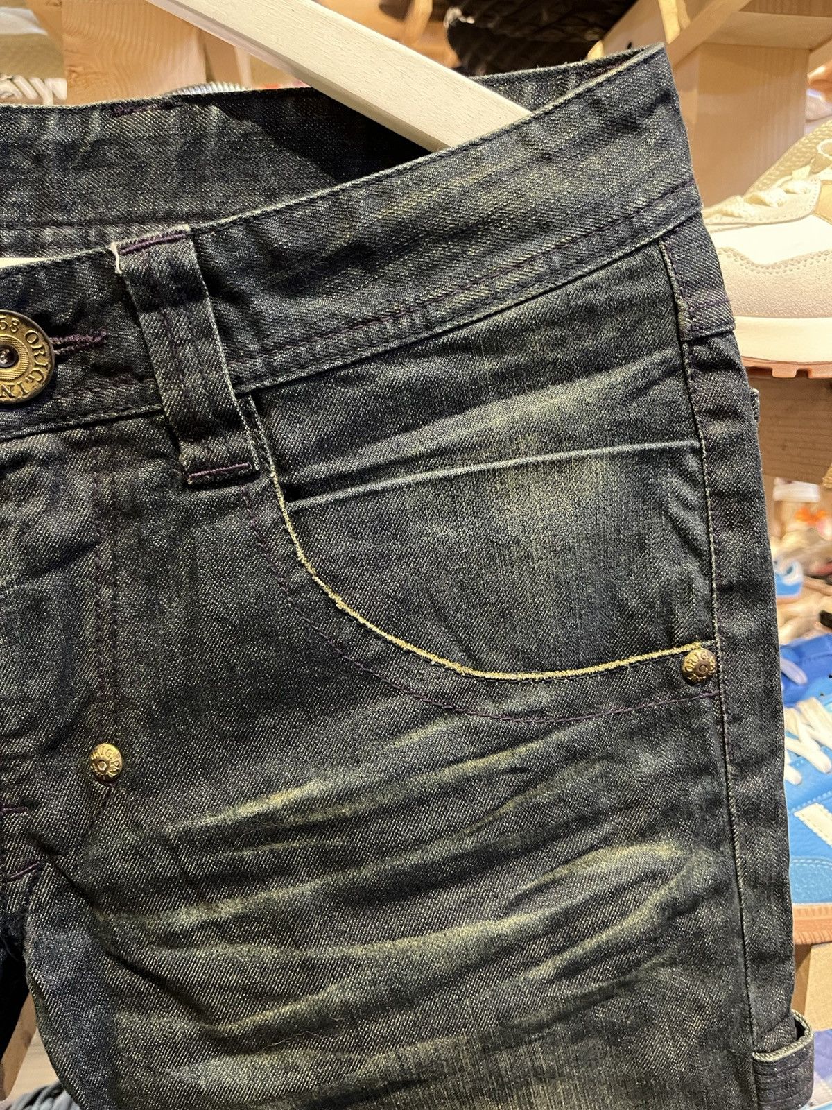 Japanese Brand Rattle Trap Faded Blue Jeans