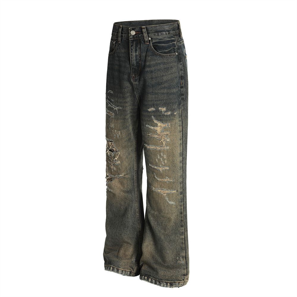 Japanese Brand × Jean Men's vintage distressed gradient loose punk ripped jeans Size US 32 / EU 48 - 2 Thumbnail