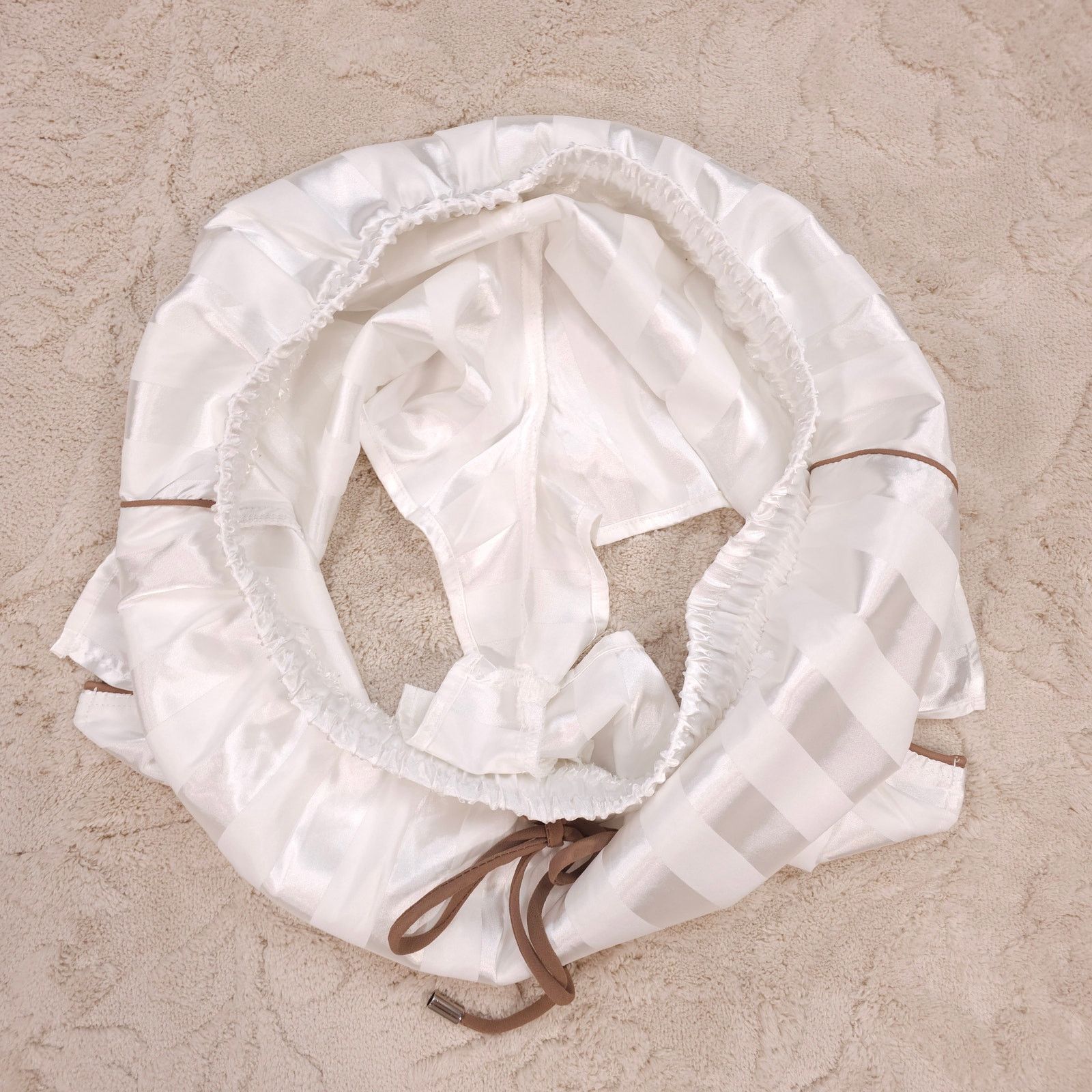 Free People FP Intimately Pajama Set White Satin Sz Small Size ONE SIZE - 10 Thumbnail