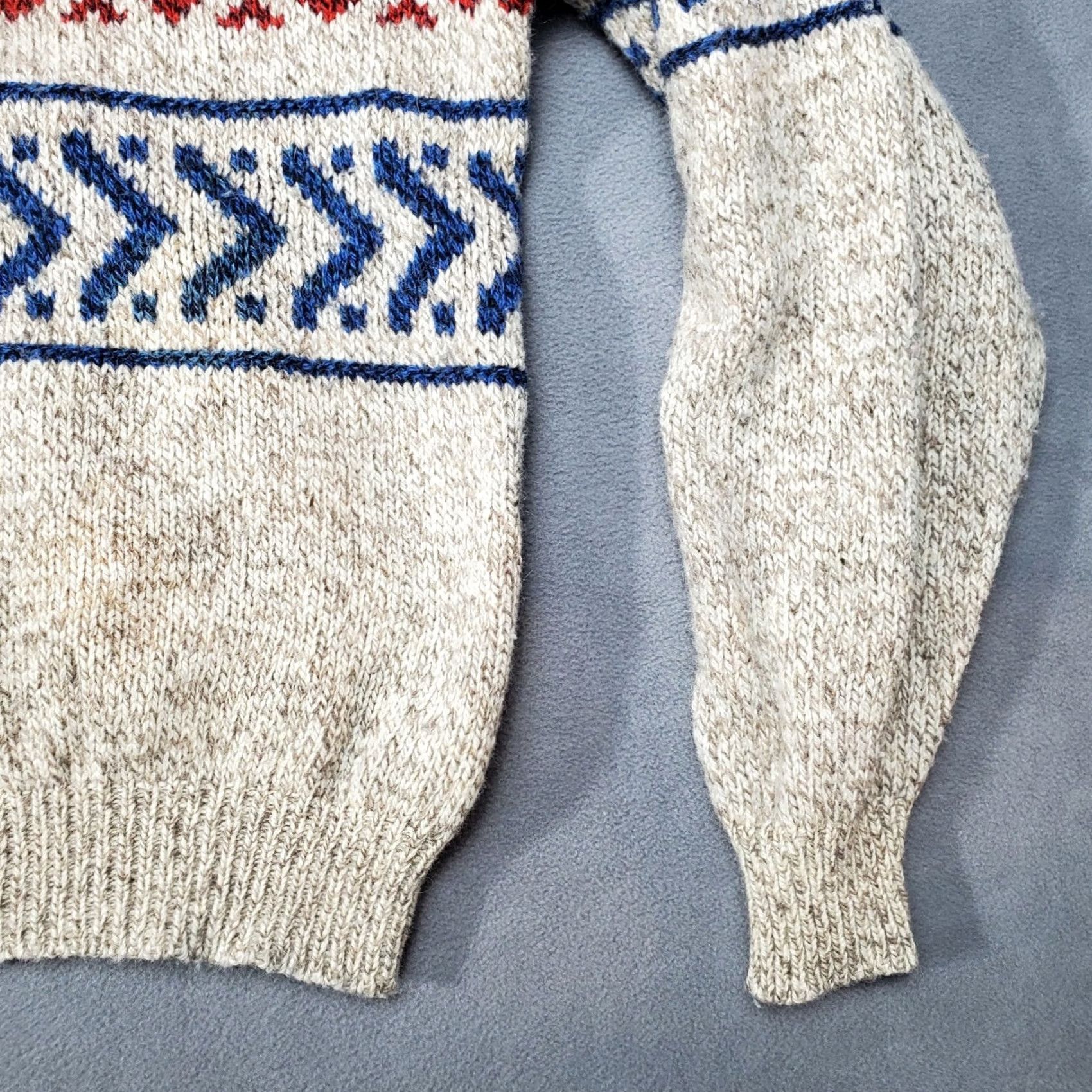 Lands' End Vintage Lands' End Sweater Women Large Beige Fair Isle Wool Blend Y2K Style - USA Knit - Long Sleeve Size L / US 10 / IT 46 - 3 Thumbnail