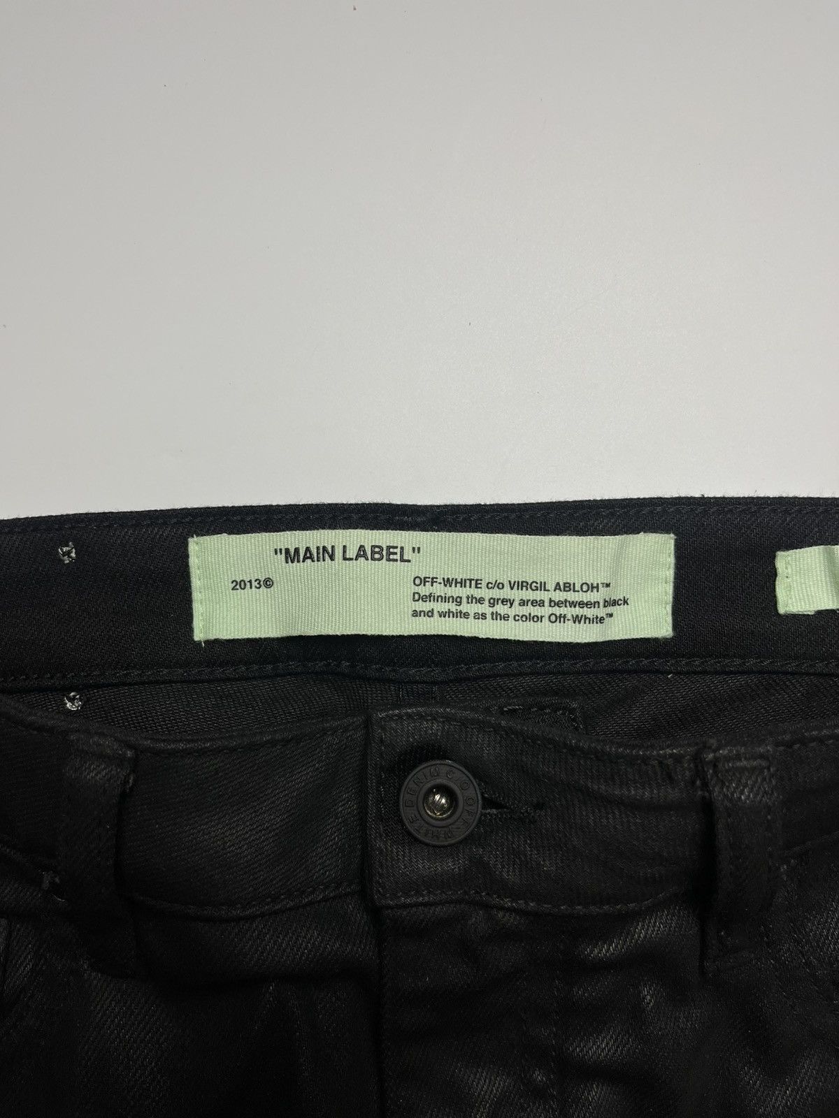 Off-White Off-White Virgil Abloh Era Waxed Jeans Industrial Stripe Size 26" / US 2 / IT 38 - 3 Thumbnail