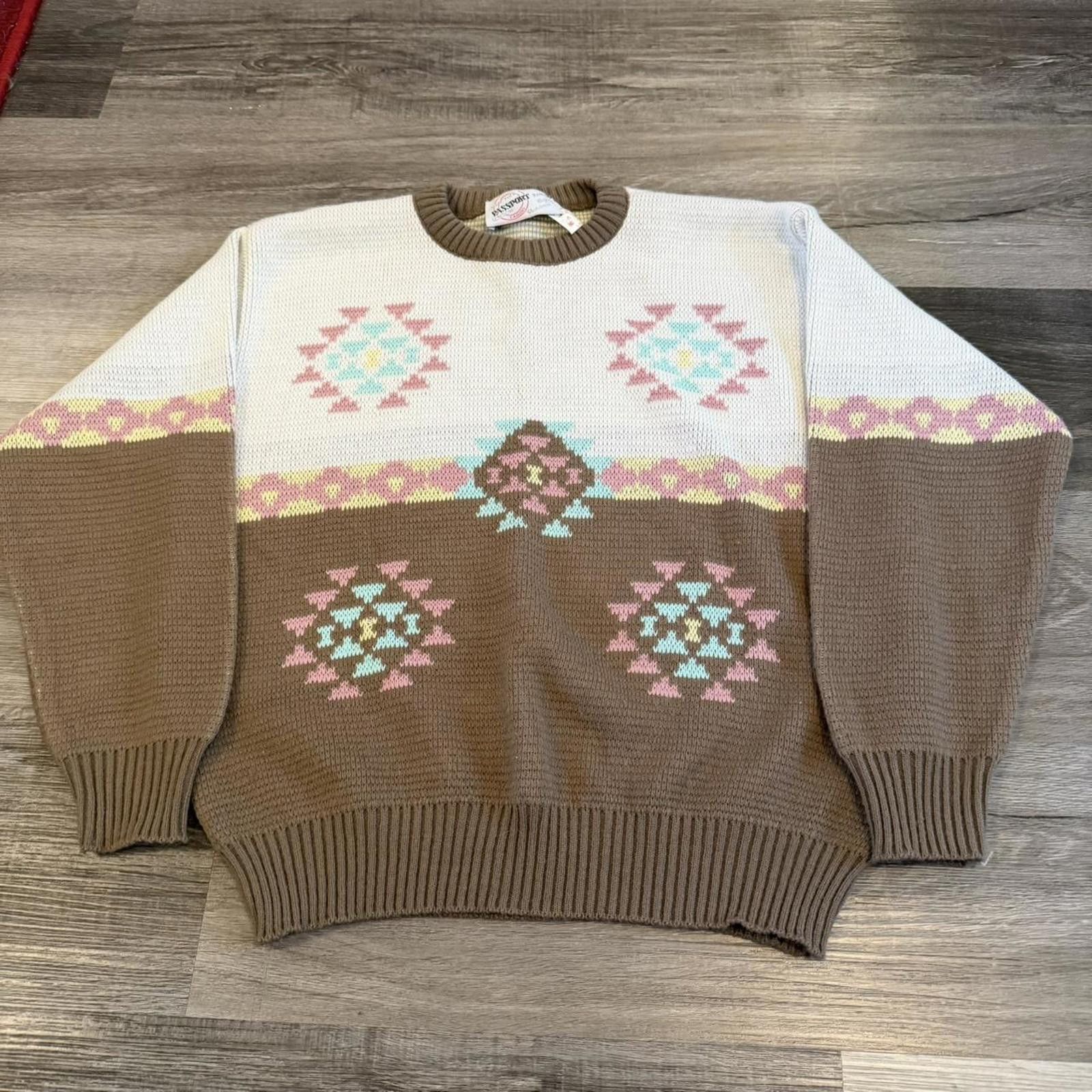 Other vintage passport international pastel pattern sweater S/M Size M / US 6-8 / IT 42-44 - 2 Thumbnail