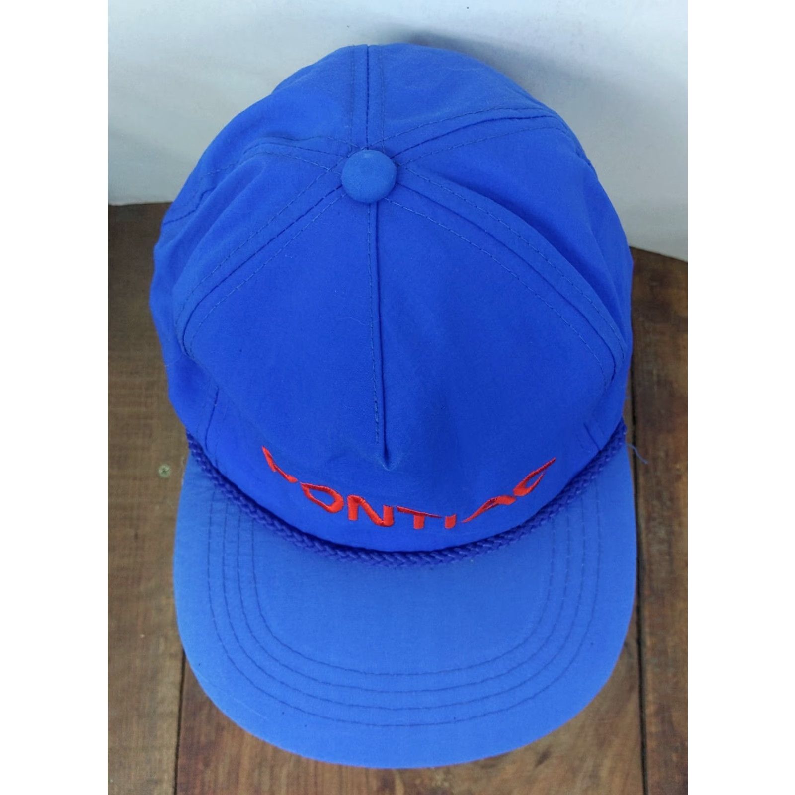 Vintage VINTAGE Yupoong Pontiac Snapback Nylon Hat Mens One Size Blue USA 90s Cars Adjustable Snapback Hat Size ONE SIZE - 3 Thumbnail