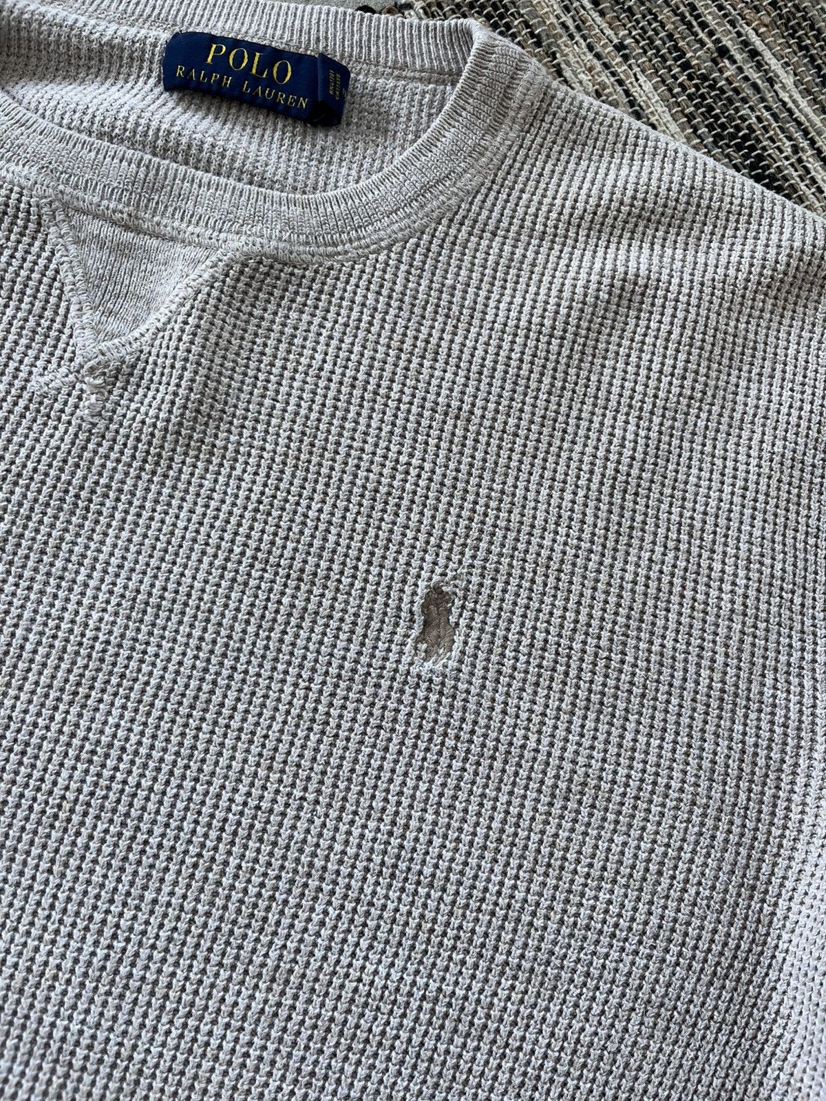 Polo Ralph Lauren Vintage Polo Ralph Lauren Beige Minimalistic Y2K Sweatshirt Size US S / EU 44-46 / 1 - 7 Thumbnail