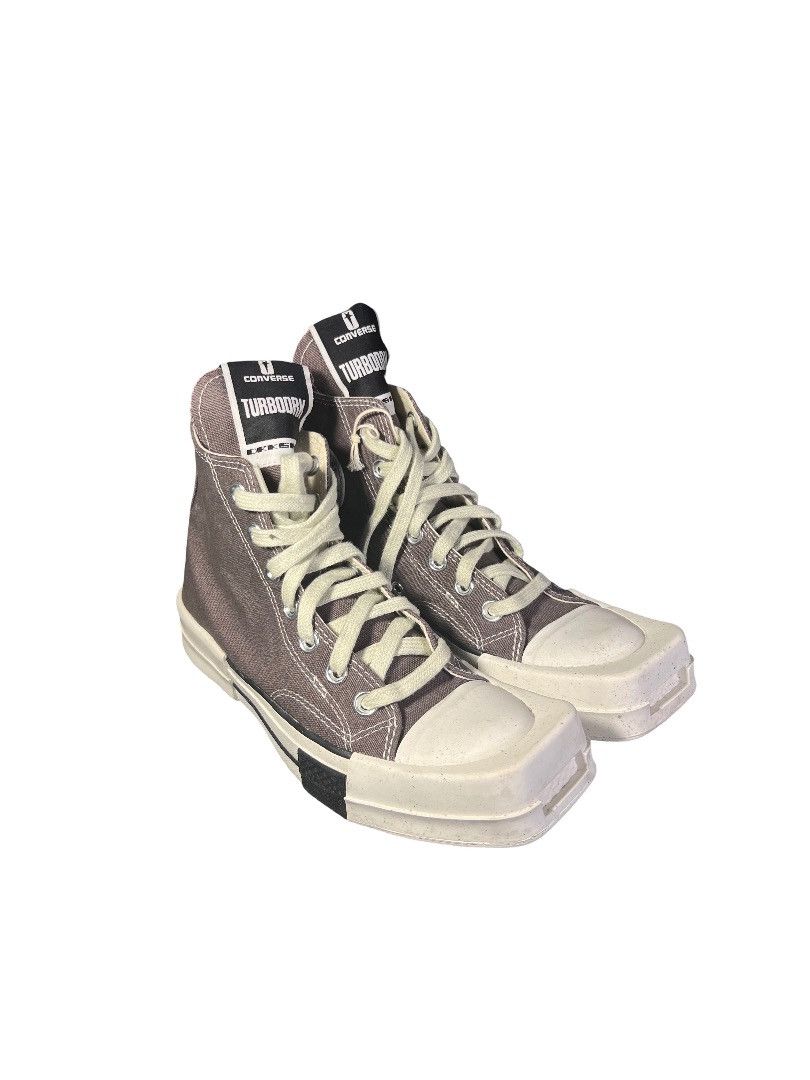 Rick Owens Converse × Rick Owens DRKSHDW TurboDRK High-Top Sneakers Size US 5.5 / IT 35.5 - 3 Thumbnail