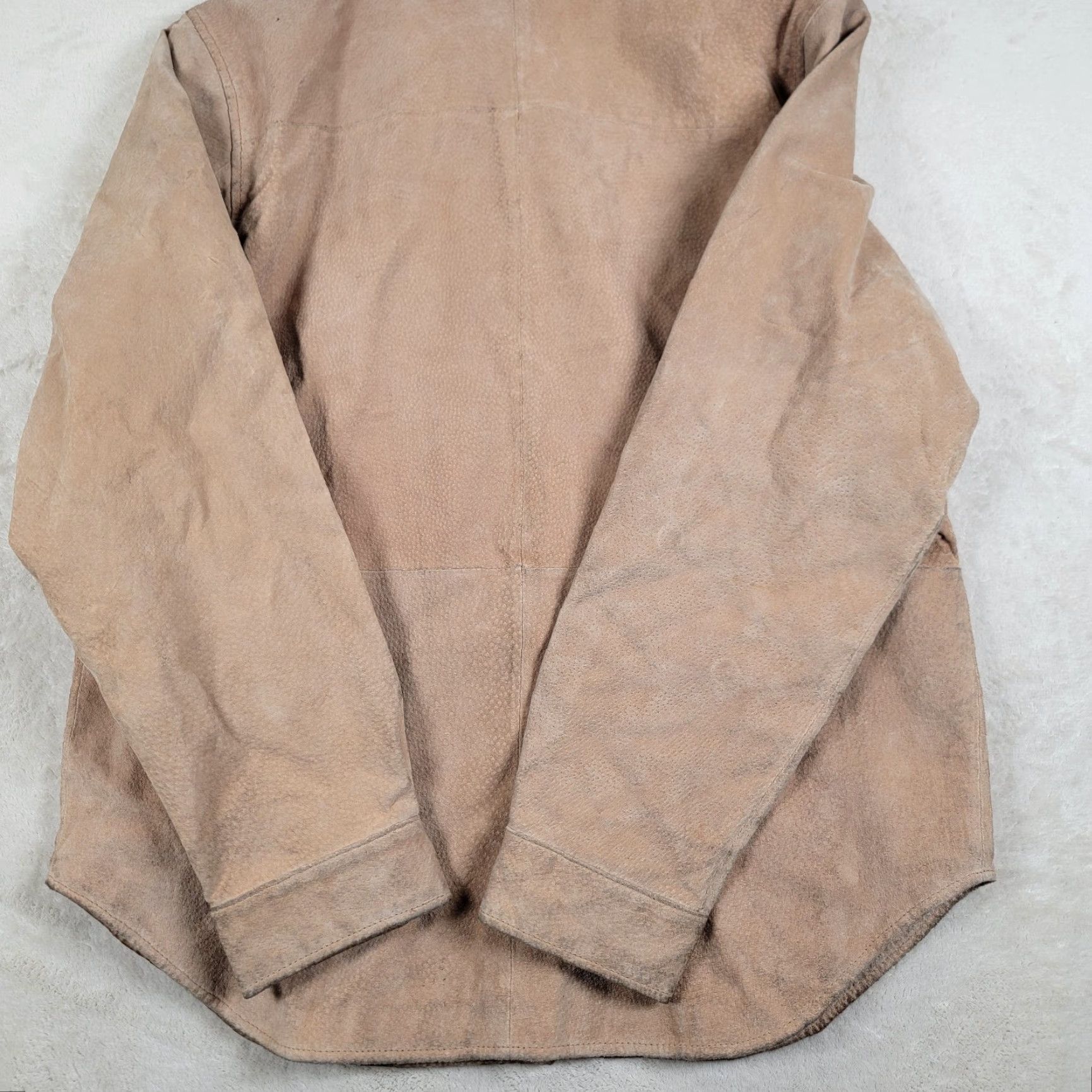Camel VINTAGE Chadwick’s Coat Women's M Camel Brown Leather Short Button Jacket Size M / US 6-8 / IT 42-44 - 4 Thumbnail