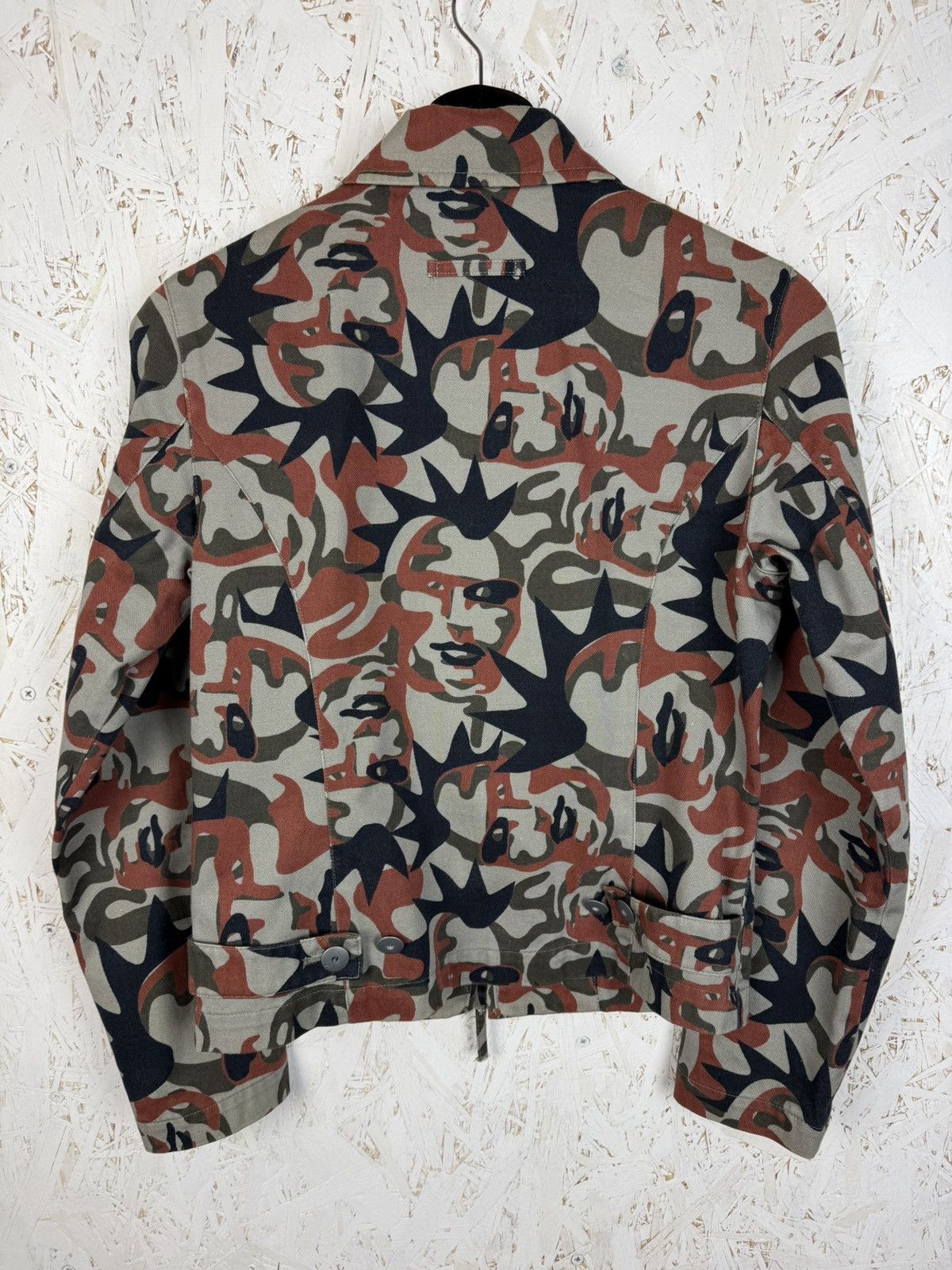 Jean Paul Gaultier Jean Paul Gaultier AW01 Faces Allover Print Denim Jacket 40 Size S / US 4 / IT 40 - 5 Thumbnail