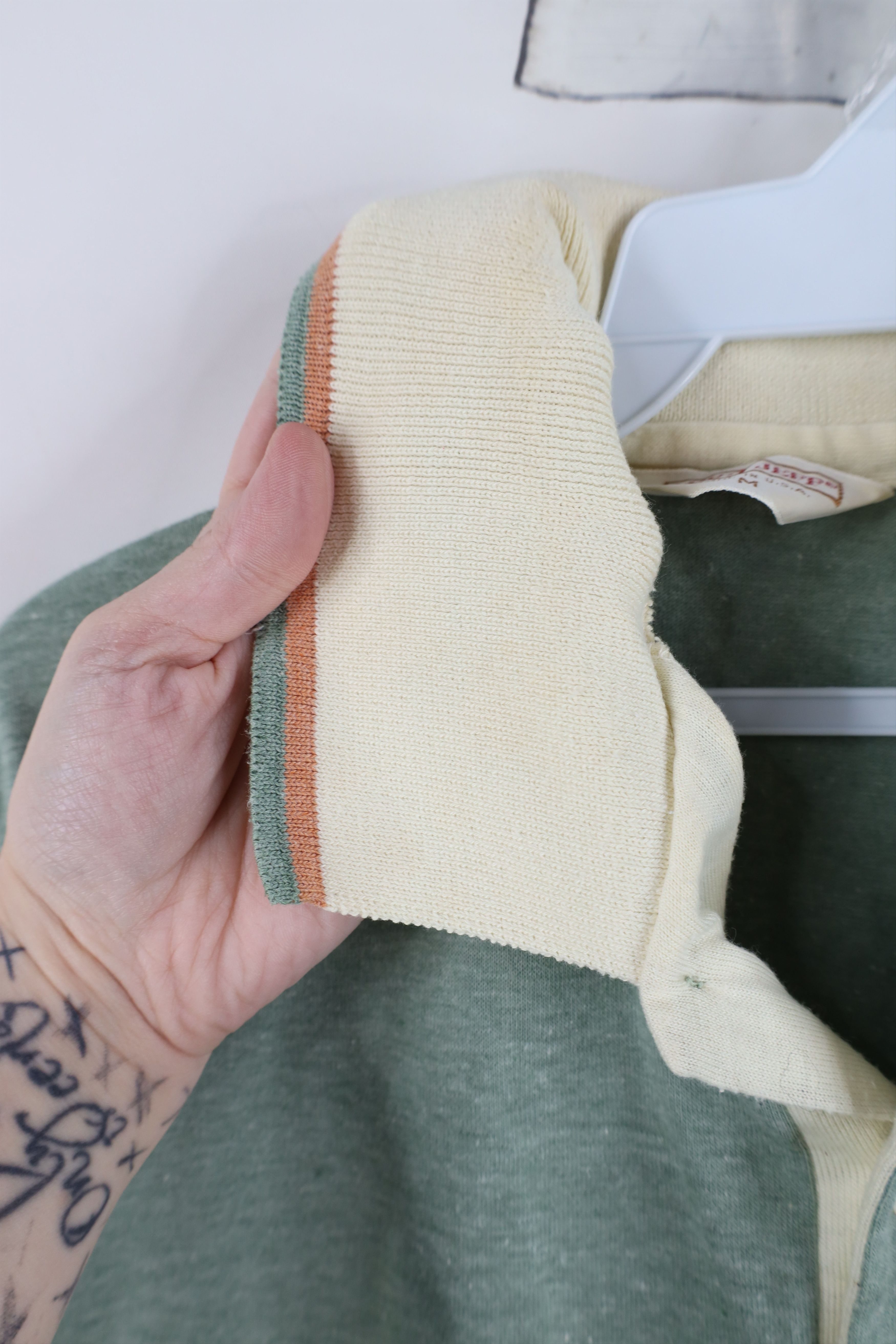 Vintage Vintage 70s Streetwear Jersey Collared Polo Shirt Green USA Size US M / EU 48-50 / 2 - 10 Thumbnail