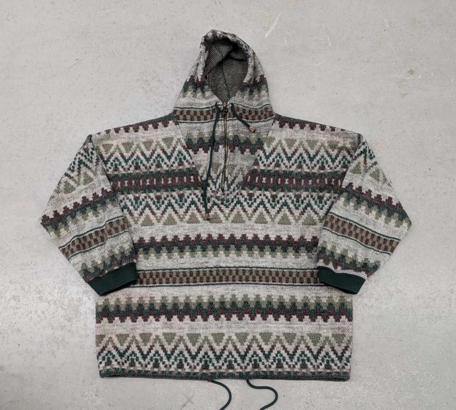 Other Vintage 90s French Country Express Aztec Style Hoodie Size US M / EU 48-50 / 2 - 1 Thumbnail