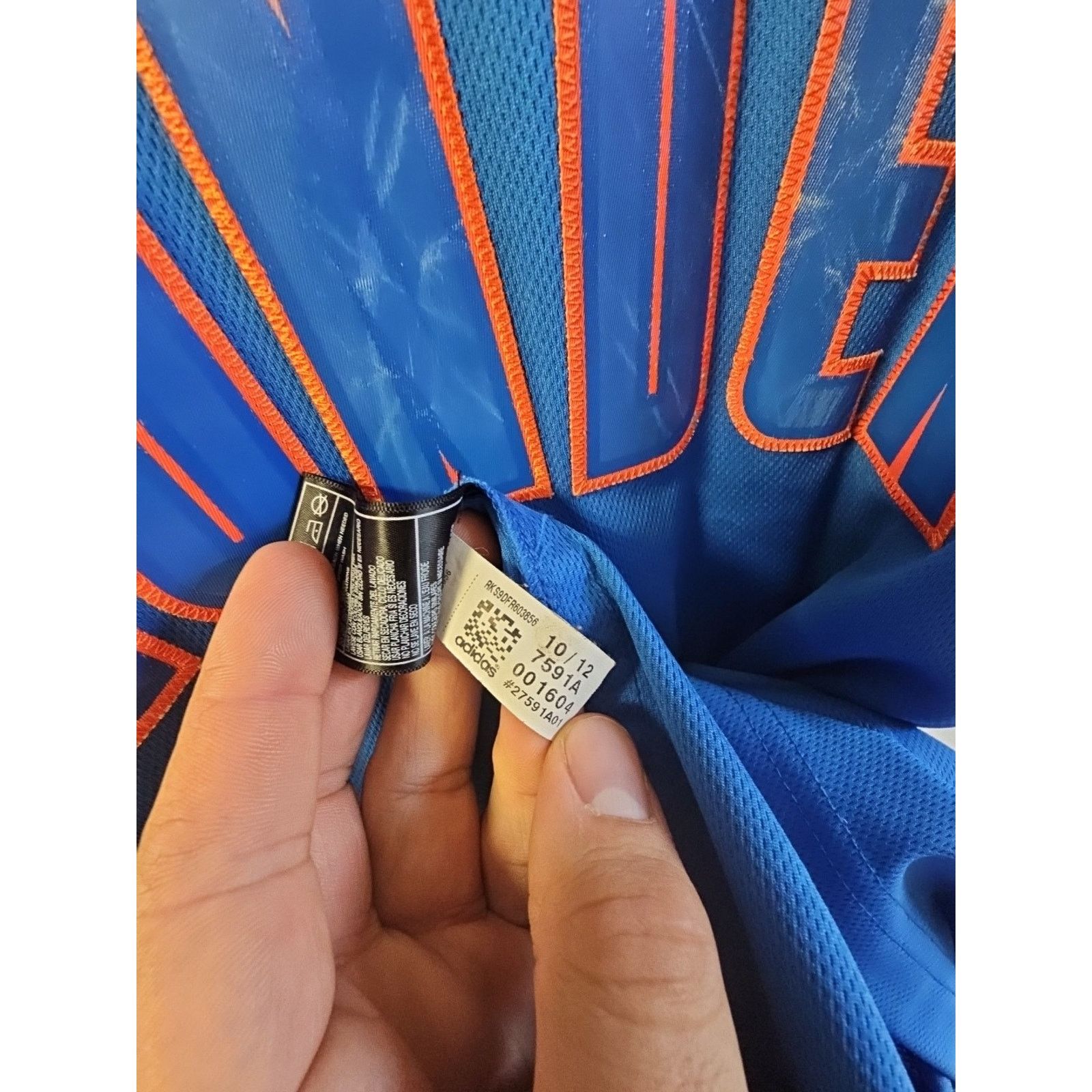 Adidas Russell Westbrook 2012 Christmas Jersey Men M OKC Thunder Size US M / EU 48-50 / 2 - 8 Thumbnail