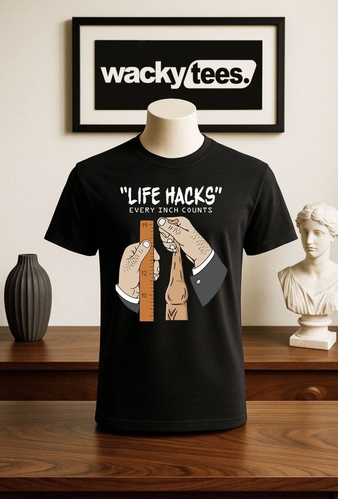 Other Life Hacks Every Inch Counts Adult Style Graphic Tee Shirt Size US L / EU 52-54 / 3 - 1 Preview