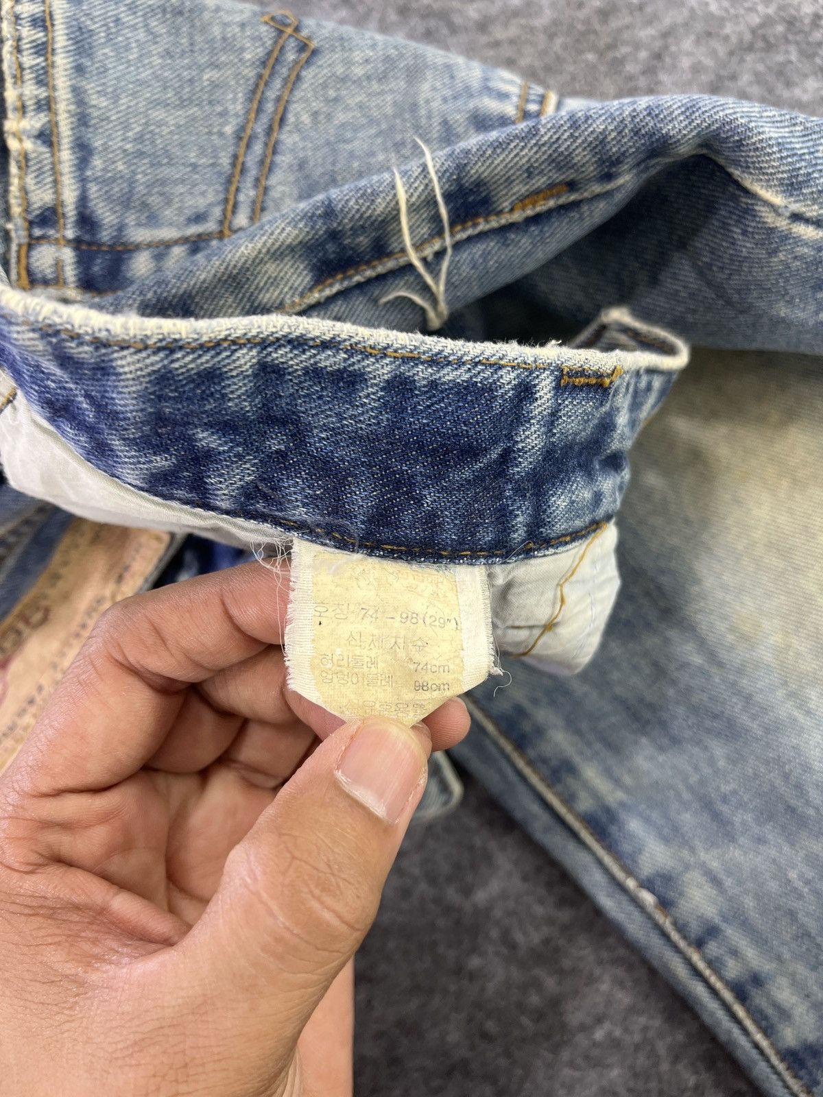 Japanese Brand Hard Edge Patchwork Jeans - J965 Size 30" / US 8 / IT 44 - 12 Thumbnail