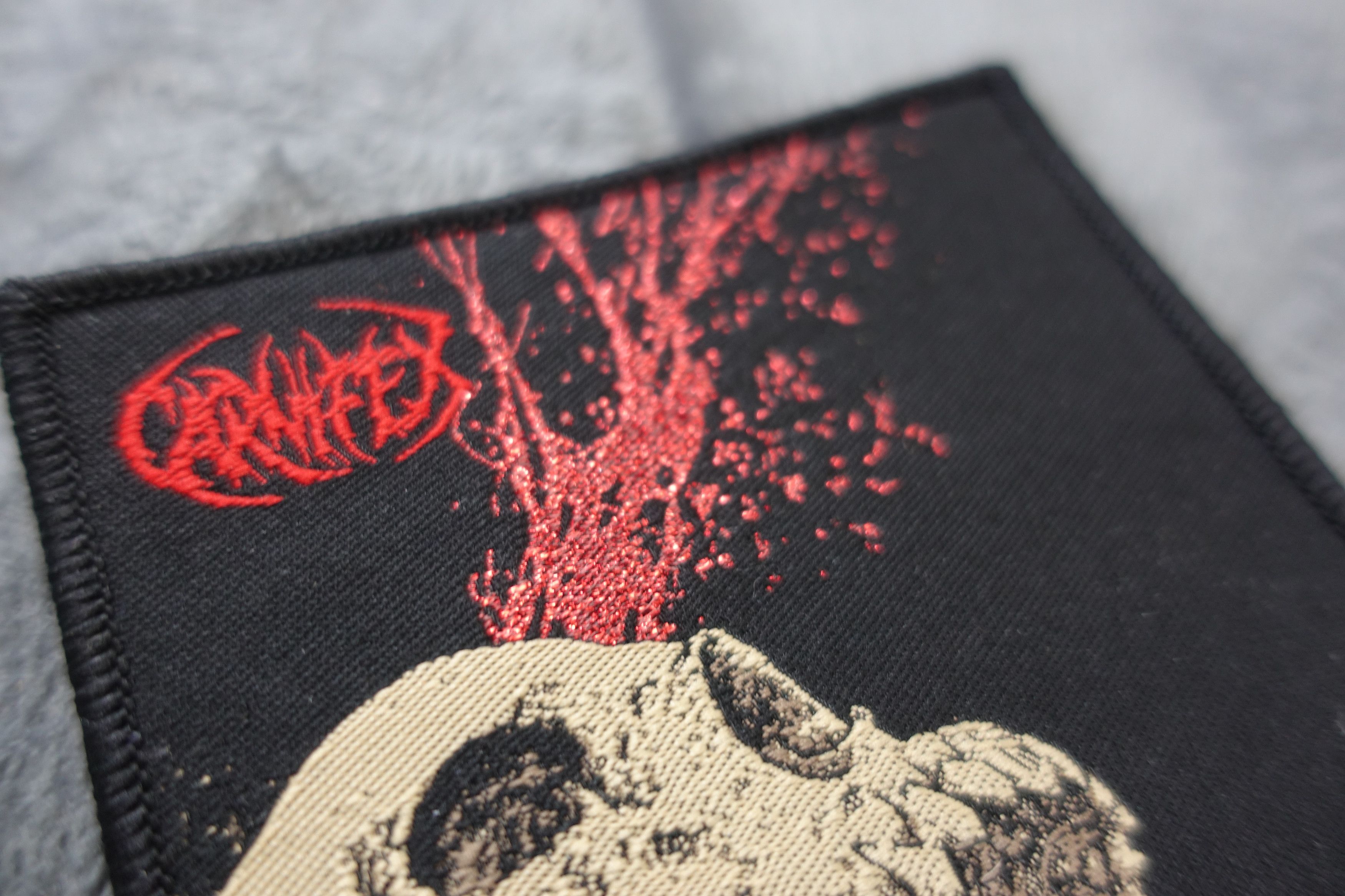 Band Tees Carnifex "Slow Death" woven patch Metalcore Deathcore Size ONE SIZE - 2 Thumbnail