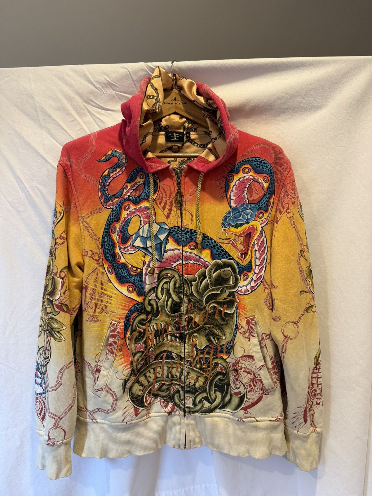 Christian Audigier × Ed Hardy Christian Audigier y2k zip up hoodie