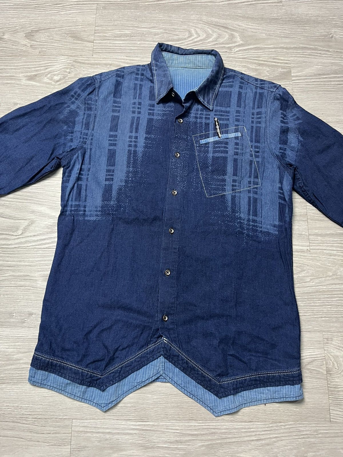 Marithe + Francois Girbaud MARITHE FRANCOIS GIRBAUD Denim Shirt Button up longsleeve Size US M / EU 48-50 / 2 - 5 Thumbnail