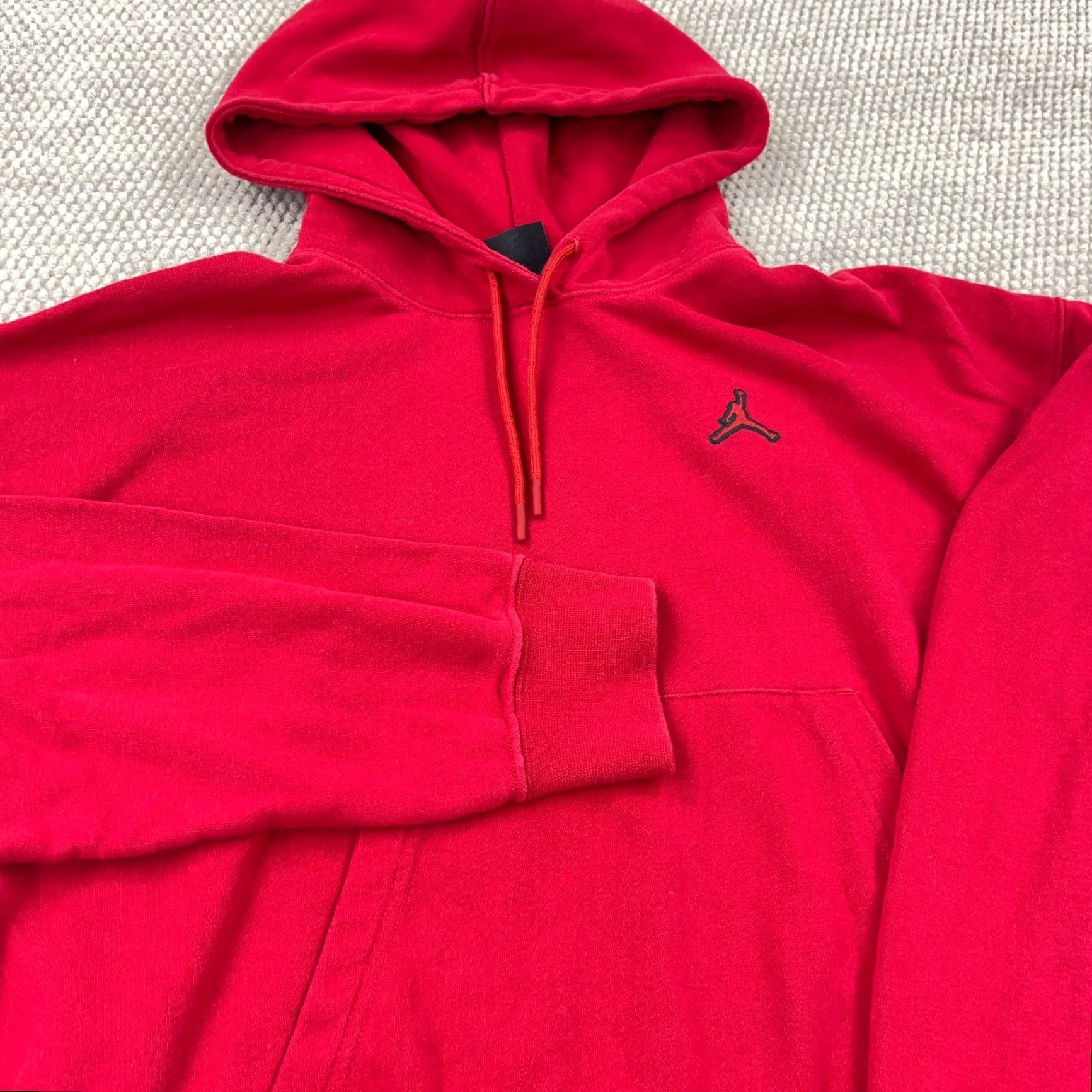 Jordan Brand Jordan Hoodie Women Small Red Black Cropped Sweatshirt Jump Man Y2K Loose Fit Size S / US 4 / IT 40 - 5 Thumbnail
