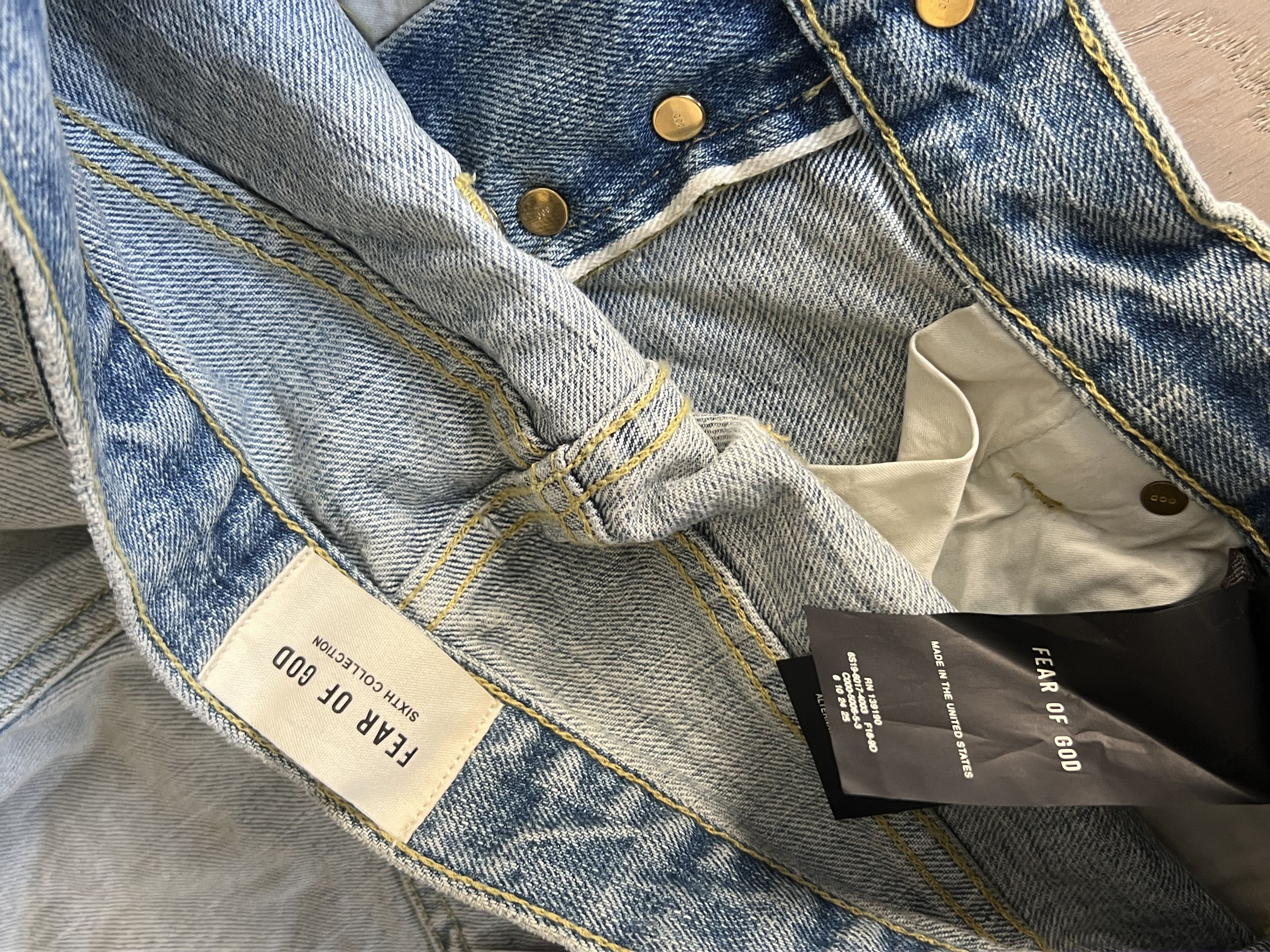 Fear of God $895+ FEAR OF GOD Belted Denim straight Jeans Sixth NEW Size US 30 / EU 46 - 9 Thumbnail